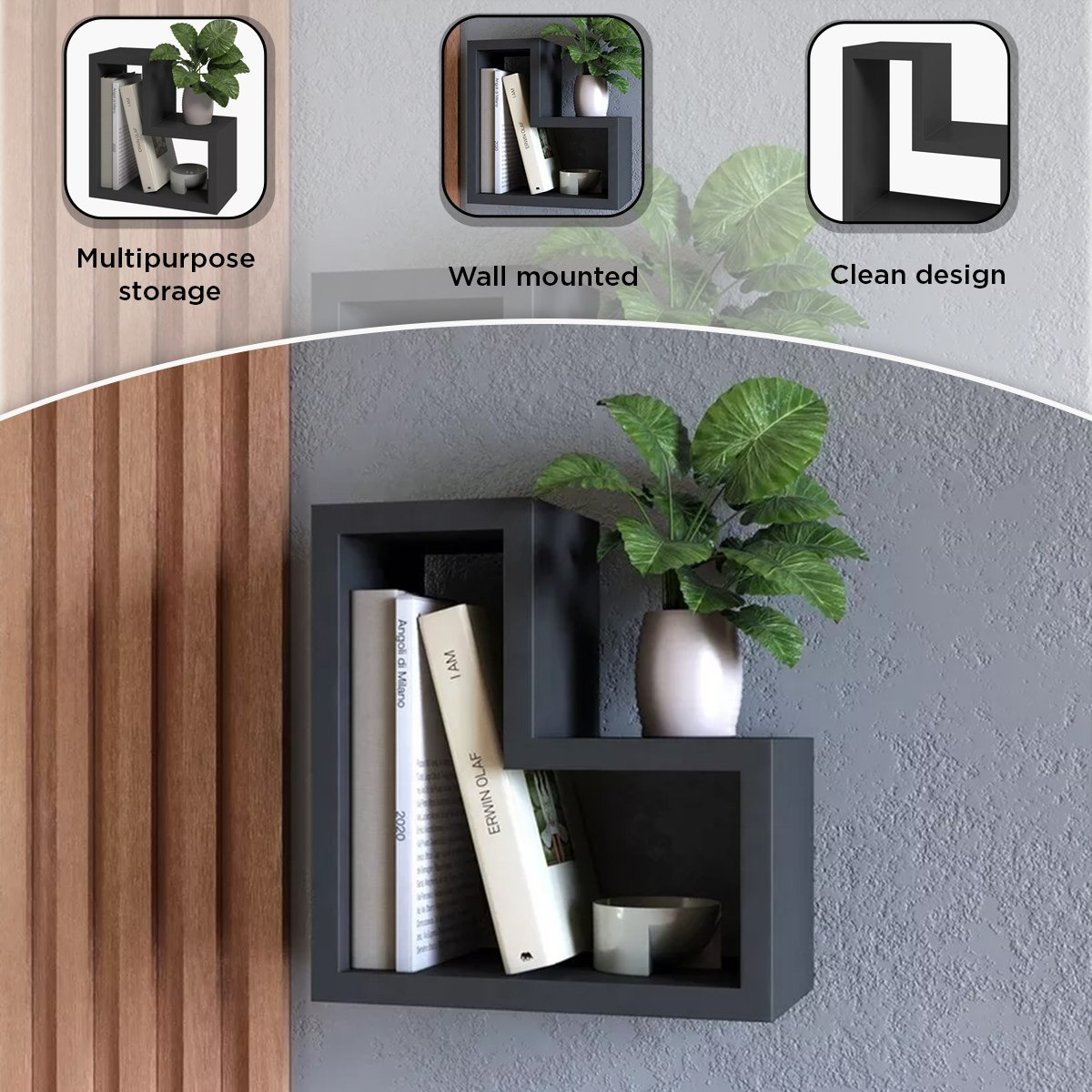 Bianca Ebony Multipurpose Step Shelf-hbxfurniture-mediaunitsandstorage-wallshelves-image-5