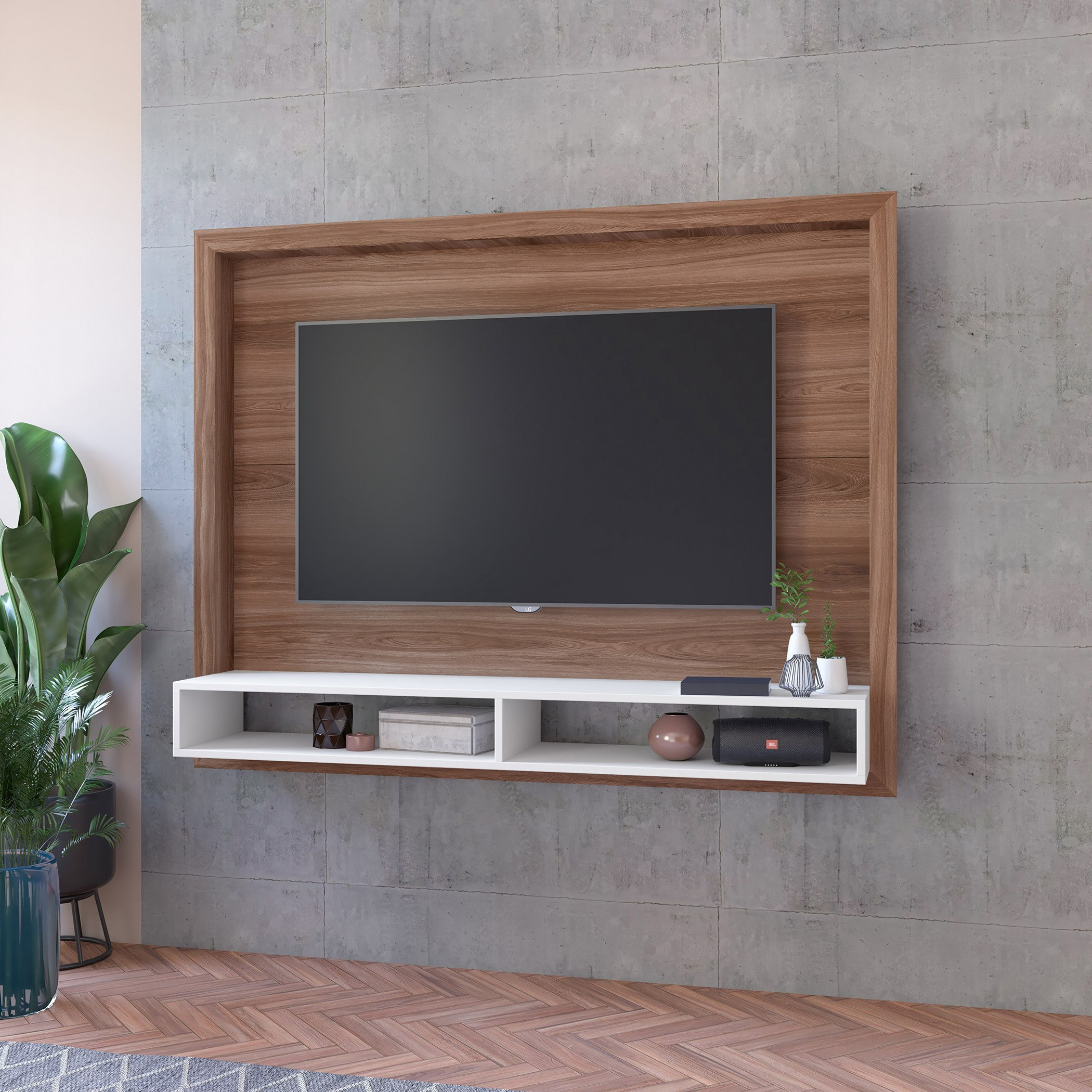 وحدة حائط مع رف مفتوح لأجهزة التلفزيون حتى 60 بوصة من بيانكا لوندرينا-hbxlivingroom-mediaunitsandstorage-wallunits-image-1
