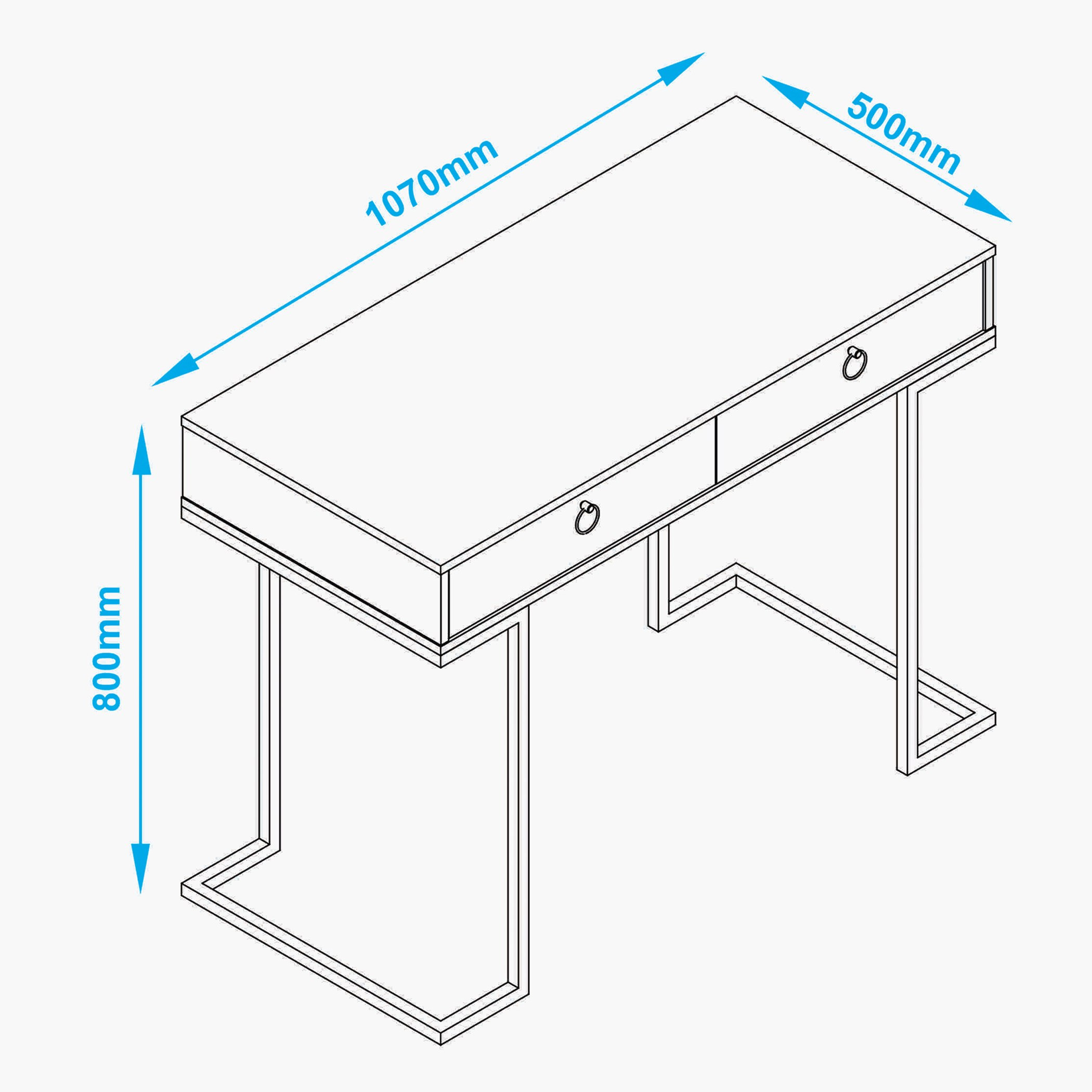 Bianca Theo Study Desk with Metal Legs-hbxfurniture-office-desks-image-6