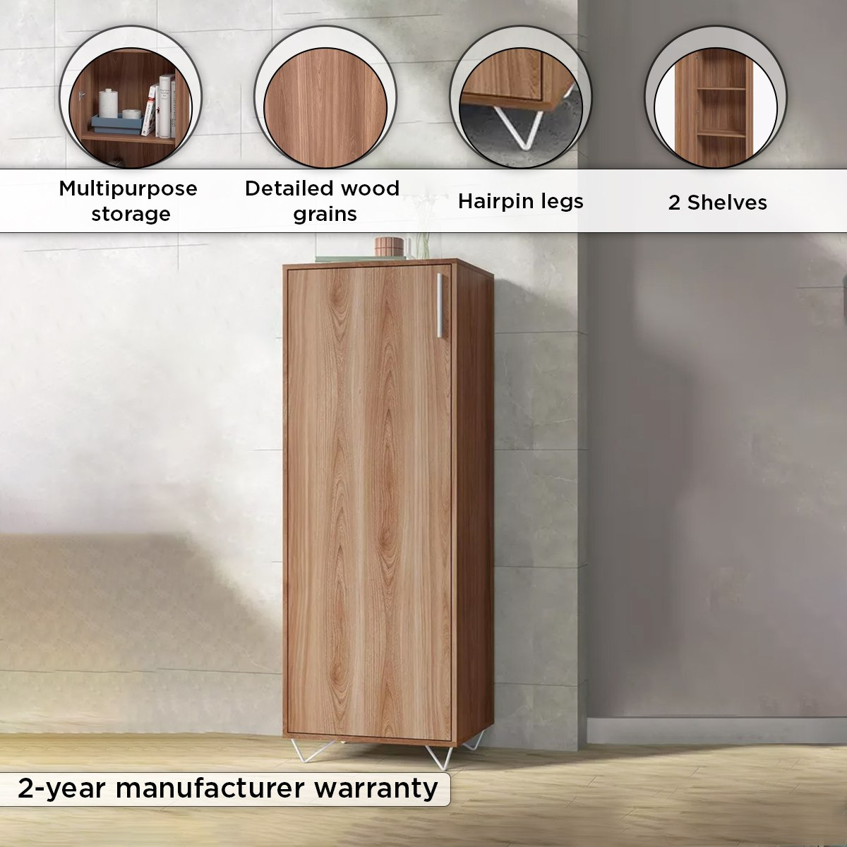 خزانة متعددة الأغراض بباب واحد من بيانكا وودي-hbxfurniture-office-bookcases-image-4