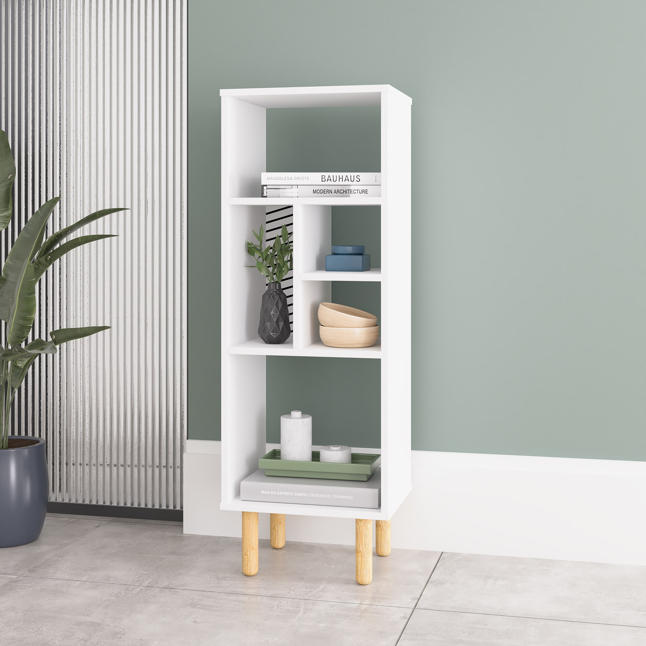 خزانة كتب متعددة الأغراض 5 أرفف ثيو من بيانكا-hbxfurniture-office-bookcases-image-1