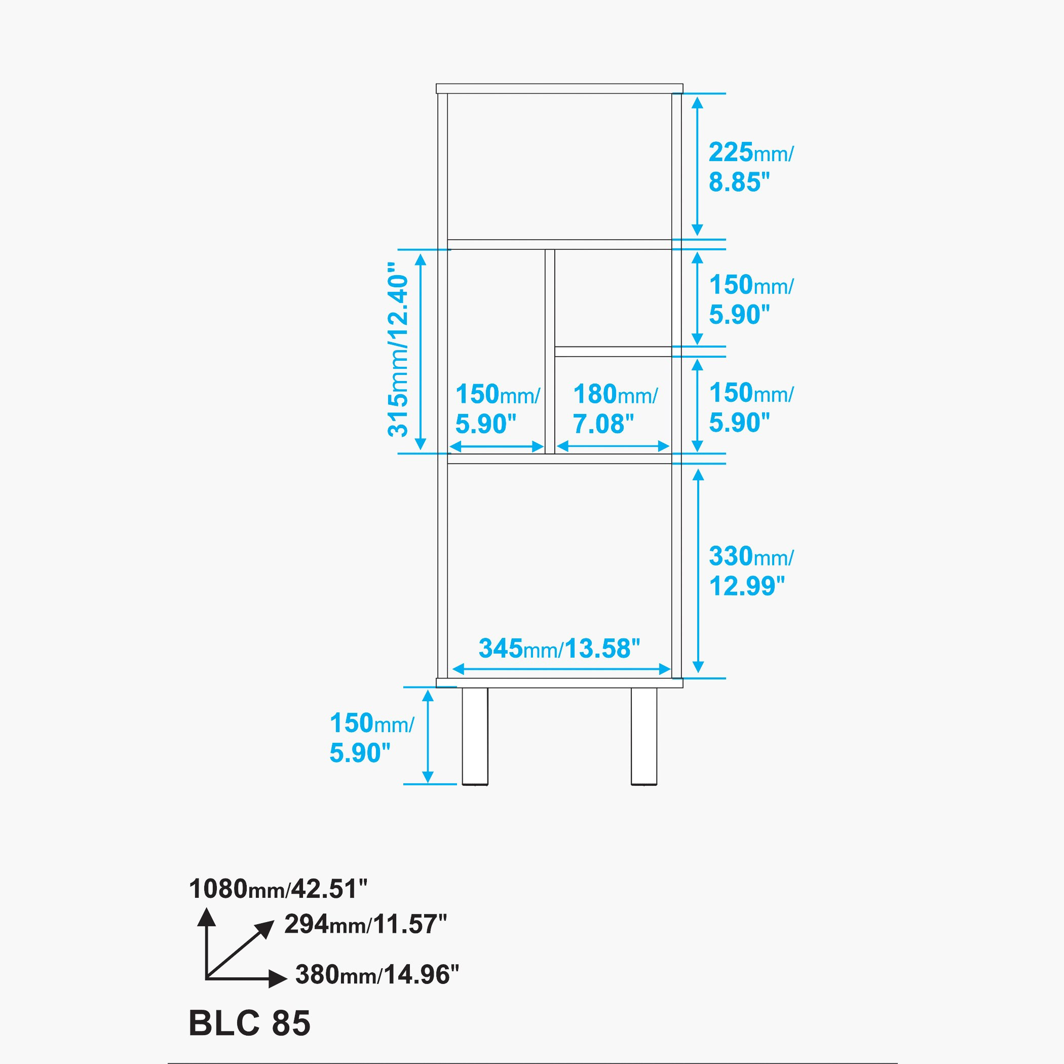 خزانة كتب متعددة الأغراض 5 أرفف ثيو من بيانكا-hbxfurniture-office-bookcases-image-7