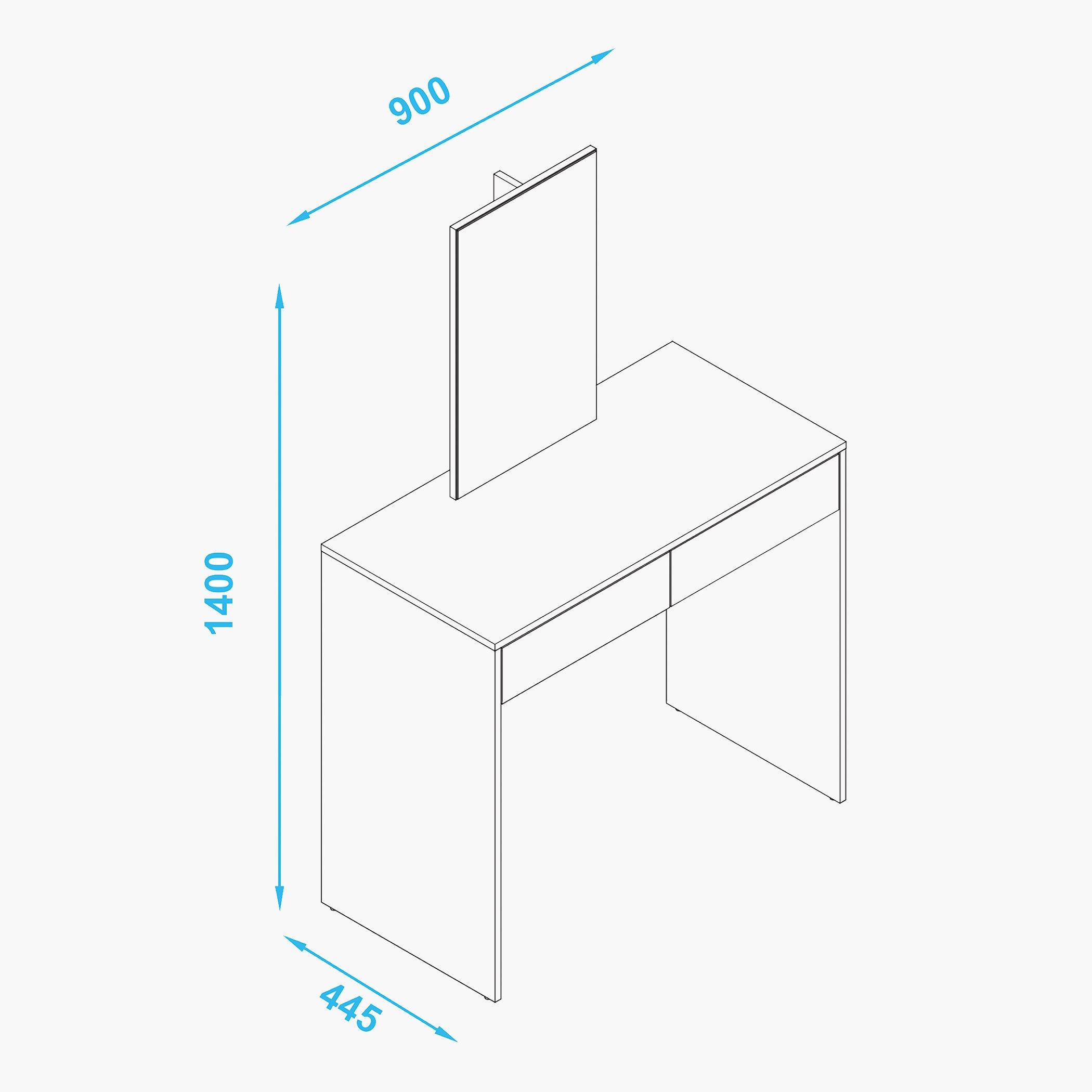 مكتب دراسة مع درجين ثيو من بيانكا-hbxfurniture-office-desks-image-7