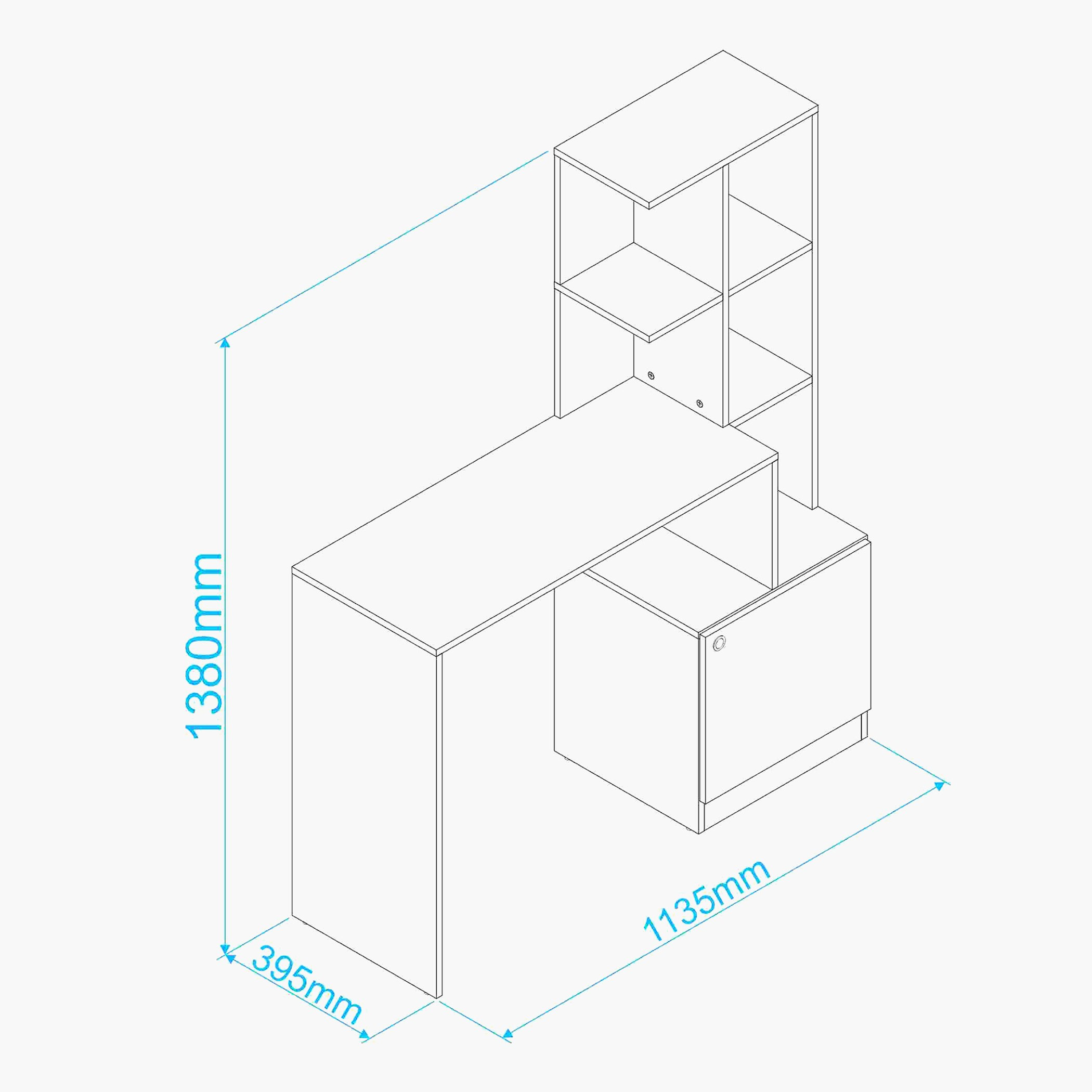 مكتب دراسة مع خزانة وودي من بيانكا-hbxfurniture-office-desks-image-5