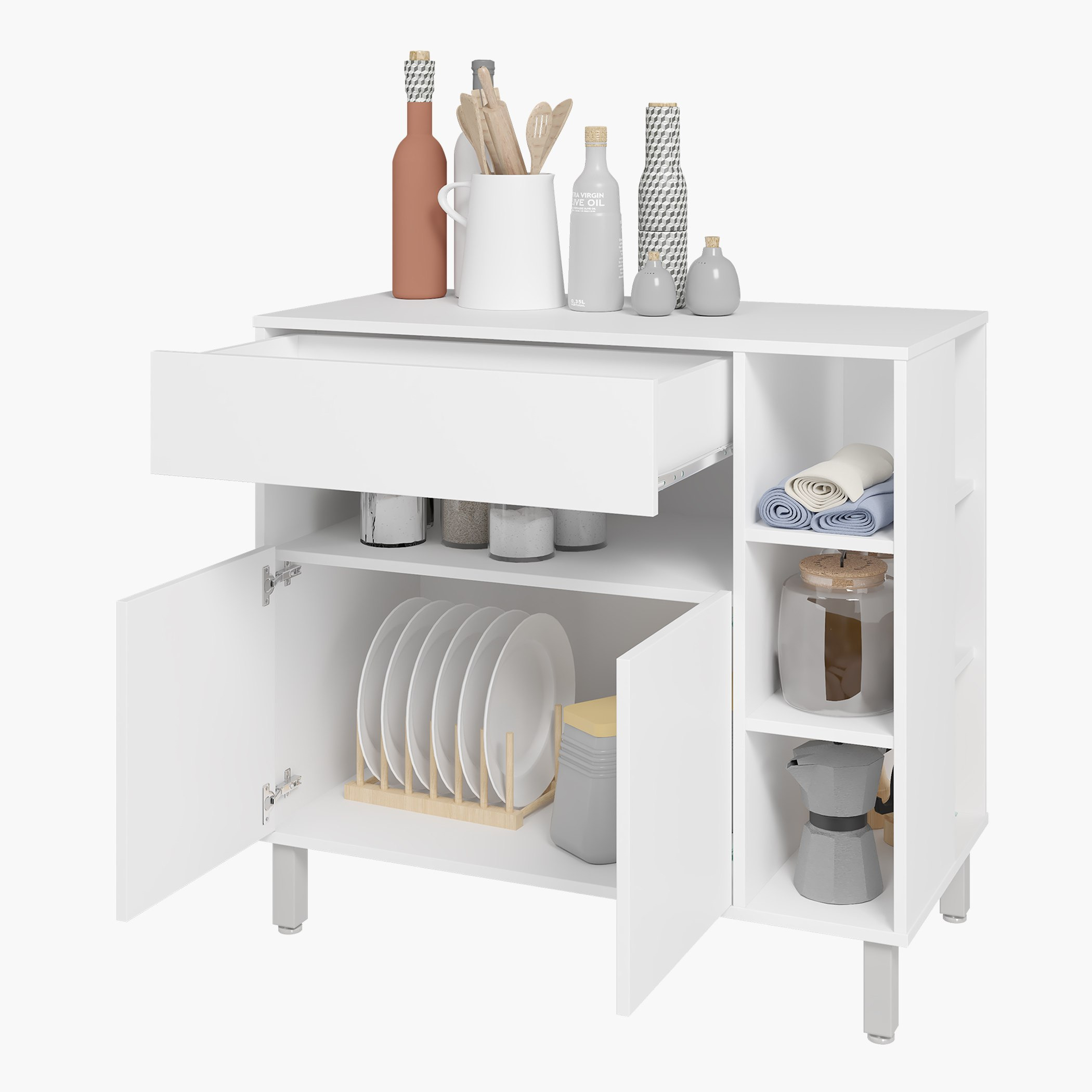 خزانة جانبية متعددة الأغراض مع درج وبابين ثيو من بيانكا-hbxfurniture-diningroom-buffetsandsideboards-image-3