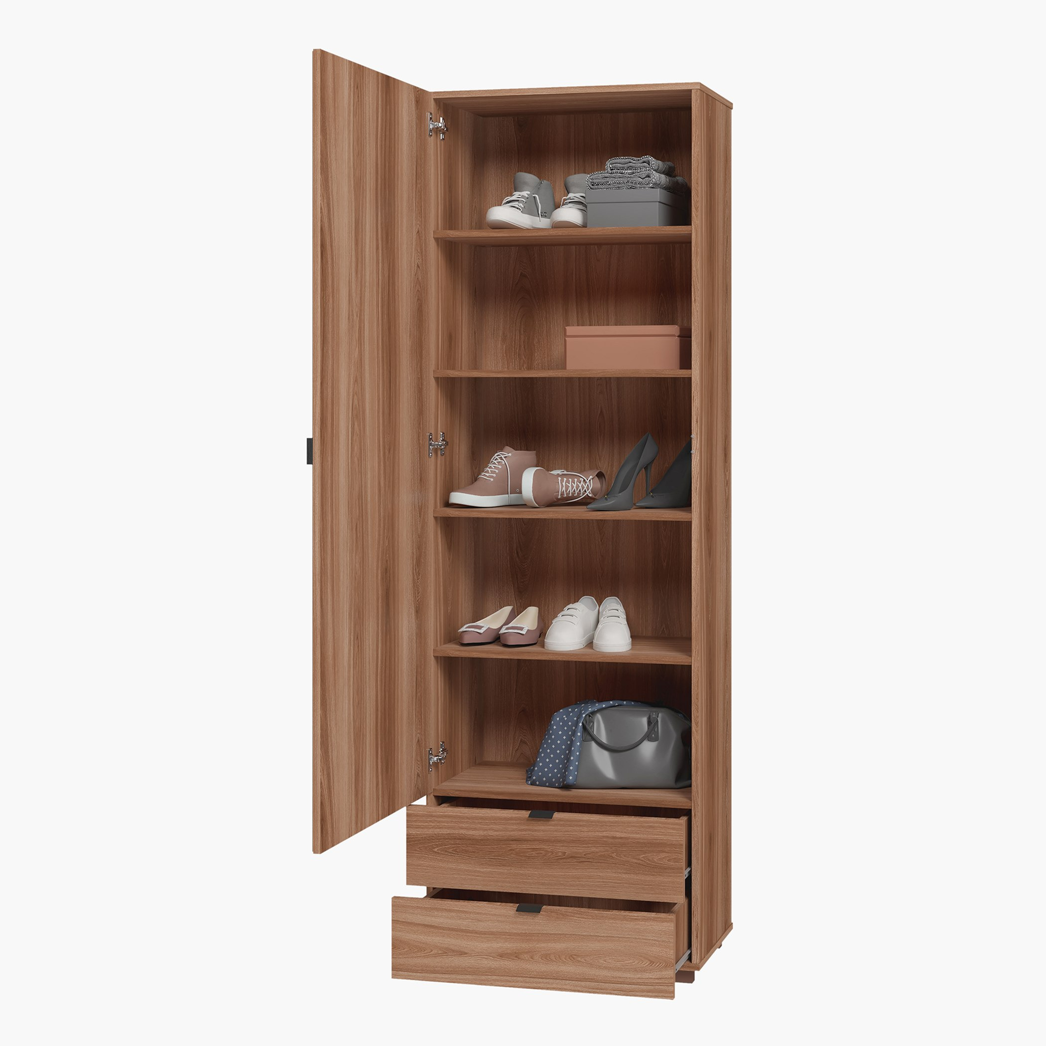 خزانة طويلة متعددة الاستخدام باب واحد و2 درج مع مرآة من بيانكا وودي-hbxbedroom-shoecabinetsandracks-image-3
