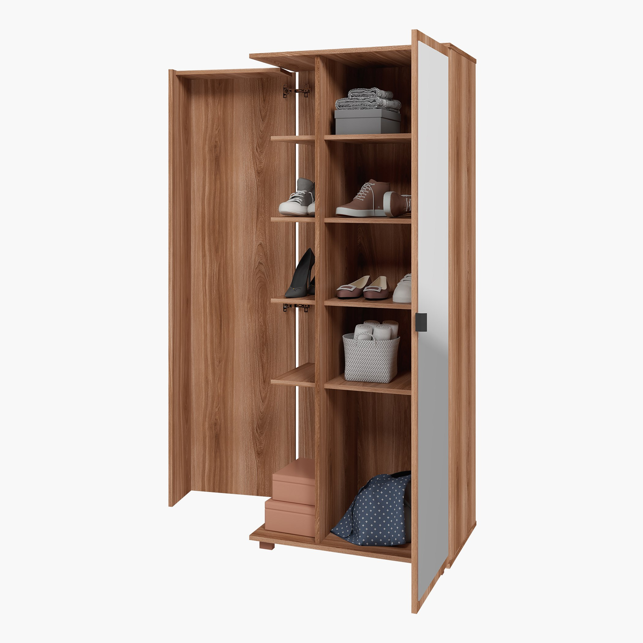 خزانة متعددة الاستخدام 2 باب مع مرآة من بيانكا وودي-hbxbedroom-shoecabinetsandracks-image-3