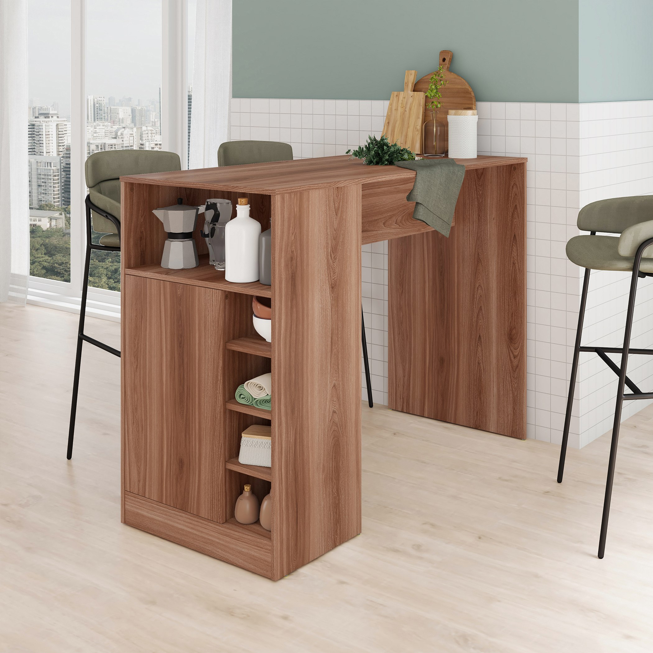 مكتب دراسة مع وحدة تخزين داخلية وودي من بيانكا-hbxfurniture-office-desks-image-1