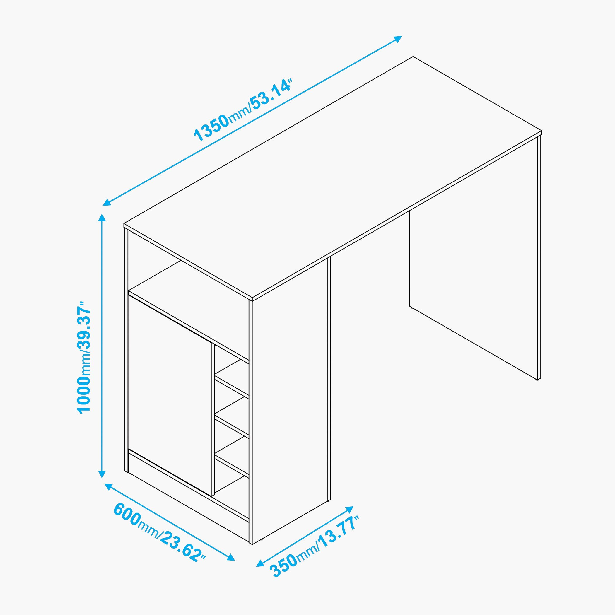 مكتب دراسة مع وحدة تخزين داخلية وودي من بيانكا-hbxfurniture-office-desks-image-5