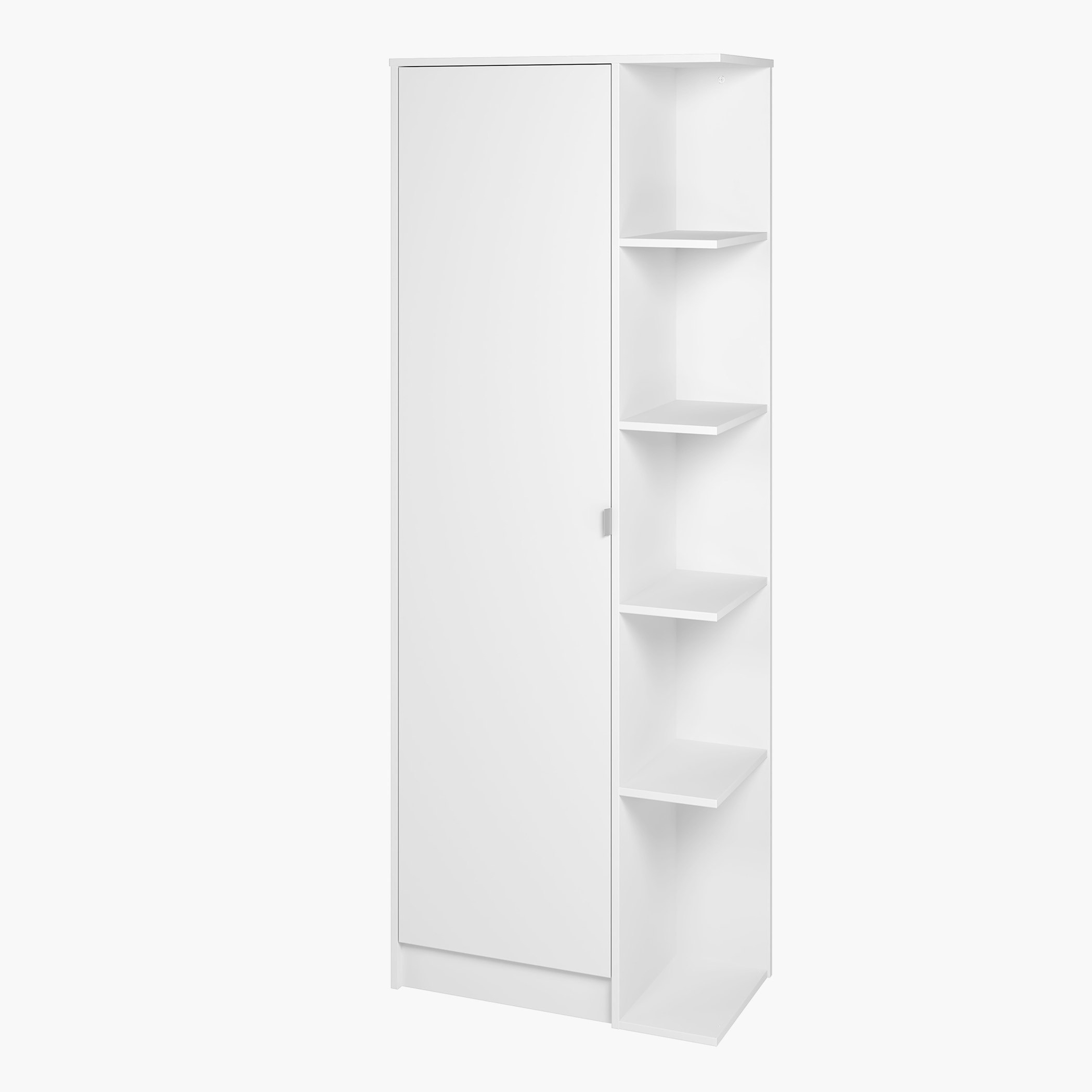 Bianca Theo 1-Door Multipurpose Cabinet with Side Rack and 5 Shelves-hbxbedroom-shoecabinetsandracks-image-3