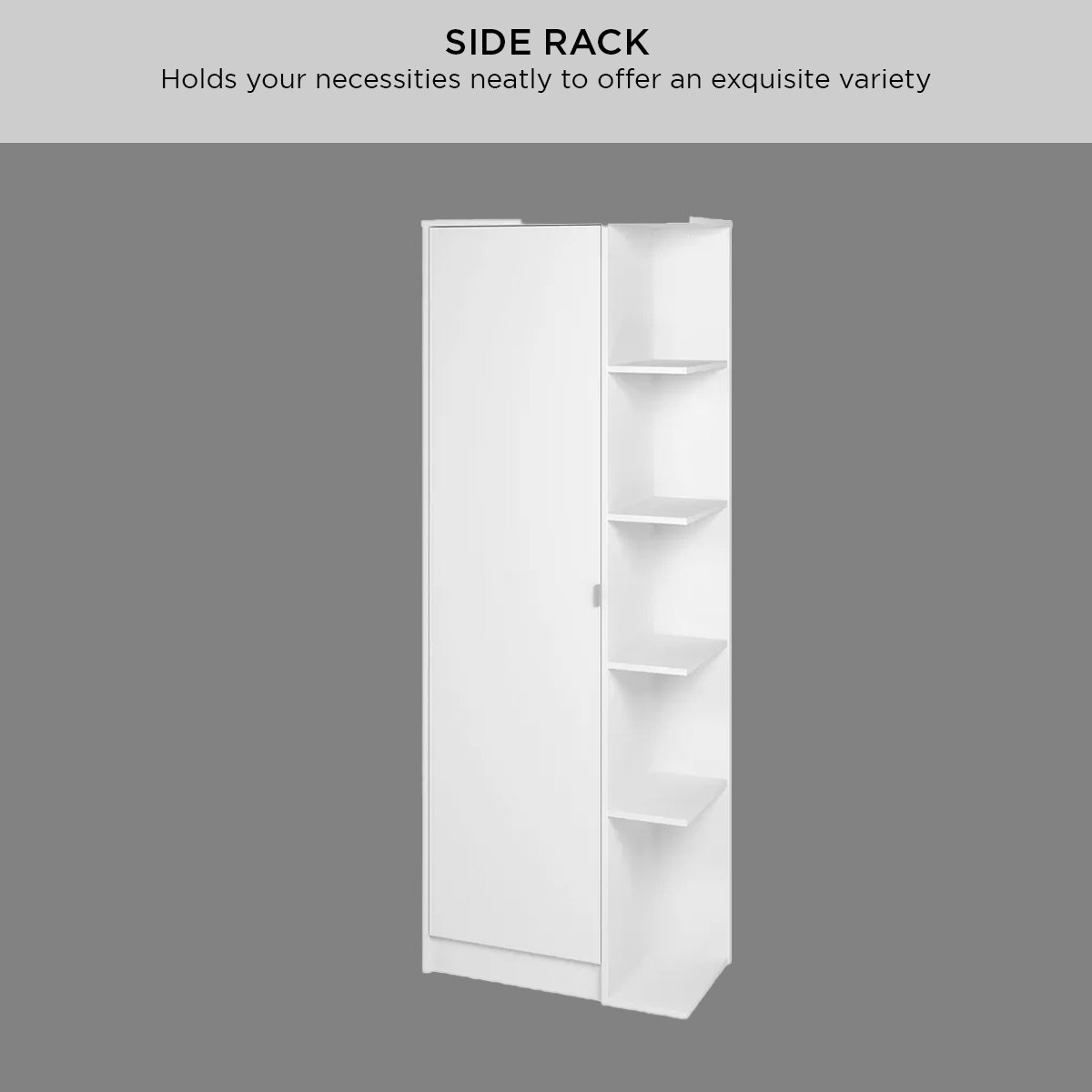 Bianca Theo 1-Door Multipurpose Cabinet with Side Rack and 5 Shelves-hbxbedroom-shoecabinetsandracks-image-6