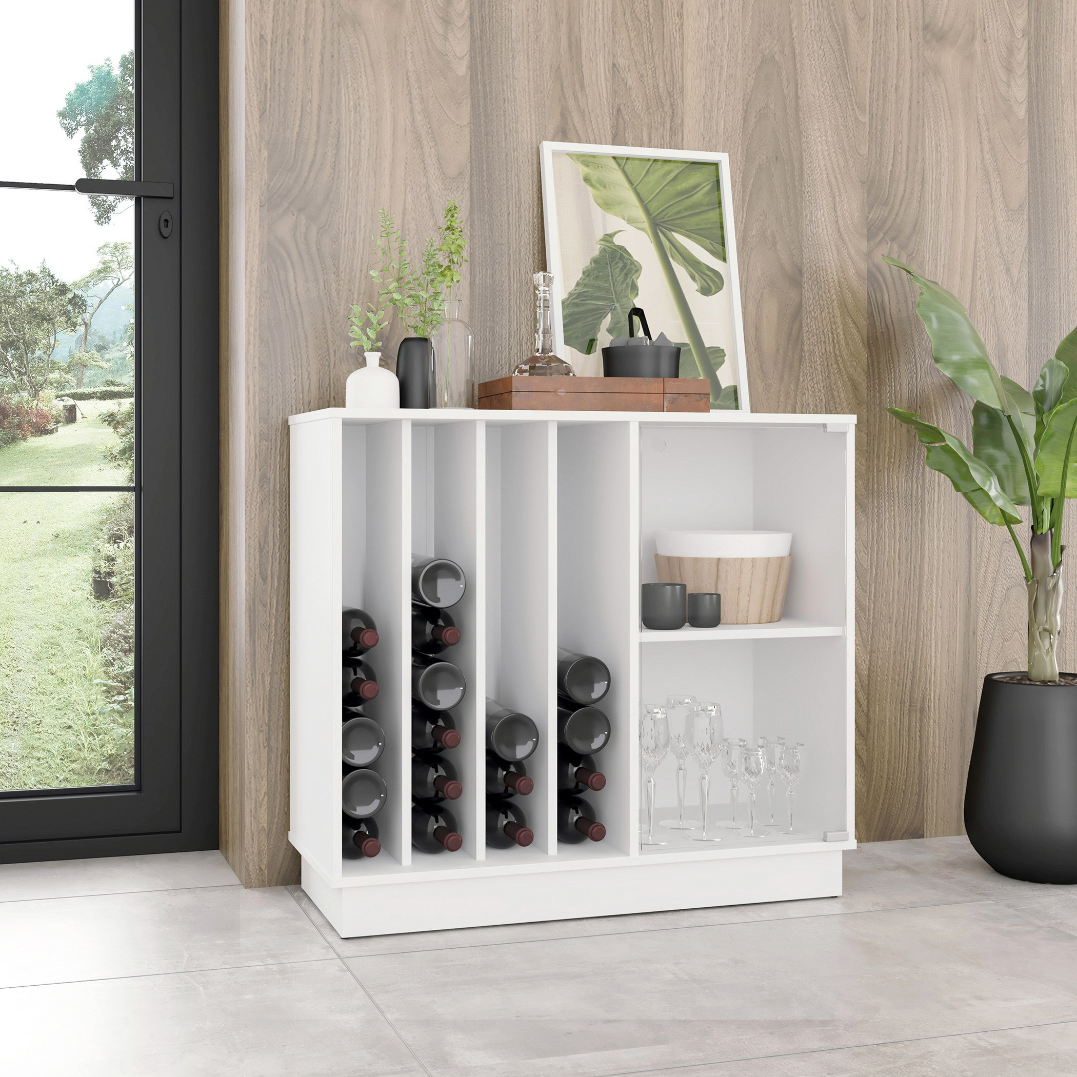 رف مفتوح متعدد الأغراض لـ 28 قارورة ثيو من بيانكا-hbxfurniture-diningroom-barcountersandbarstools-image-1