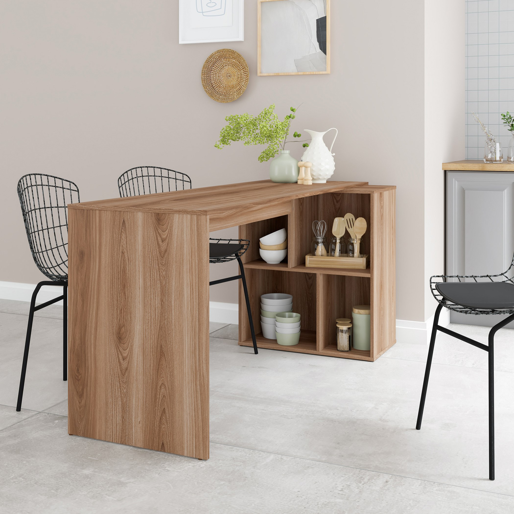 مكتب دراسة مع وحدة تخزين داخلية وودي من بيانكا-hbxfurniture-office-desks-image-1