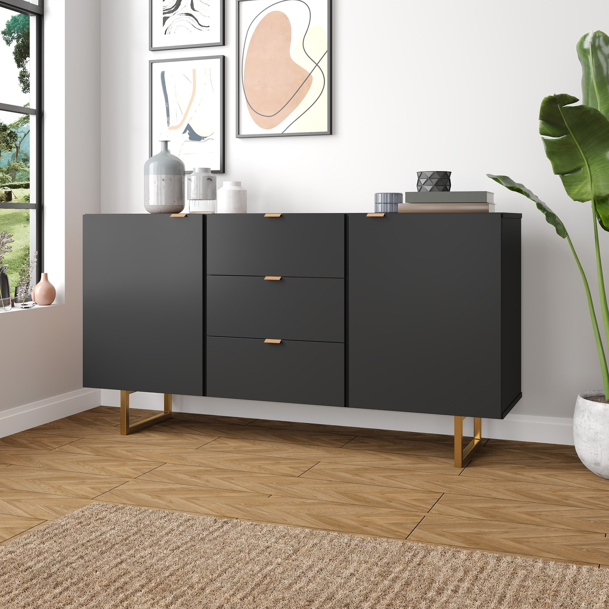 خزانة جانبية ببابين و3 أدراج لوندرينا من بيانكا-hbxfurniture-diningroom-buffetsandsideboards-image-1
