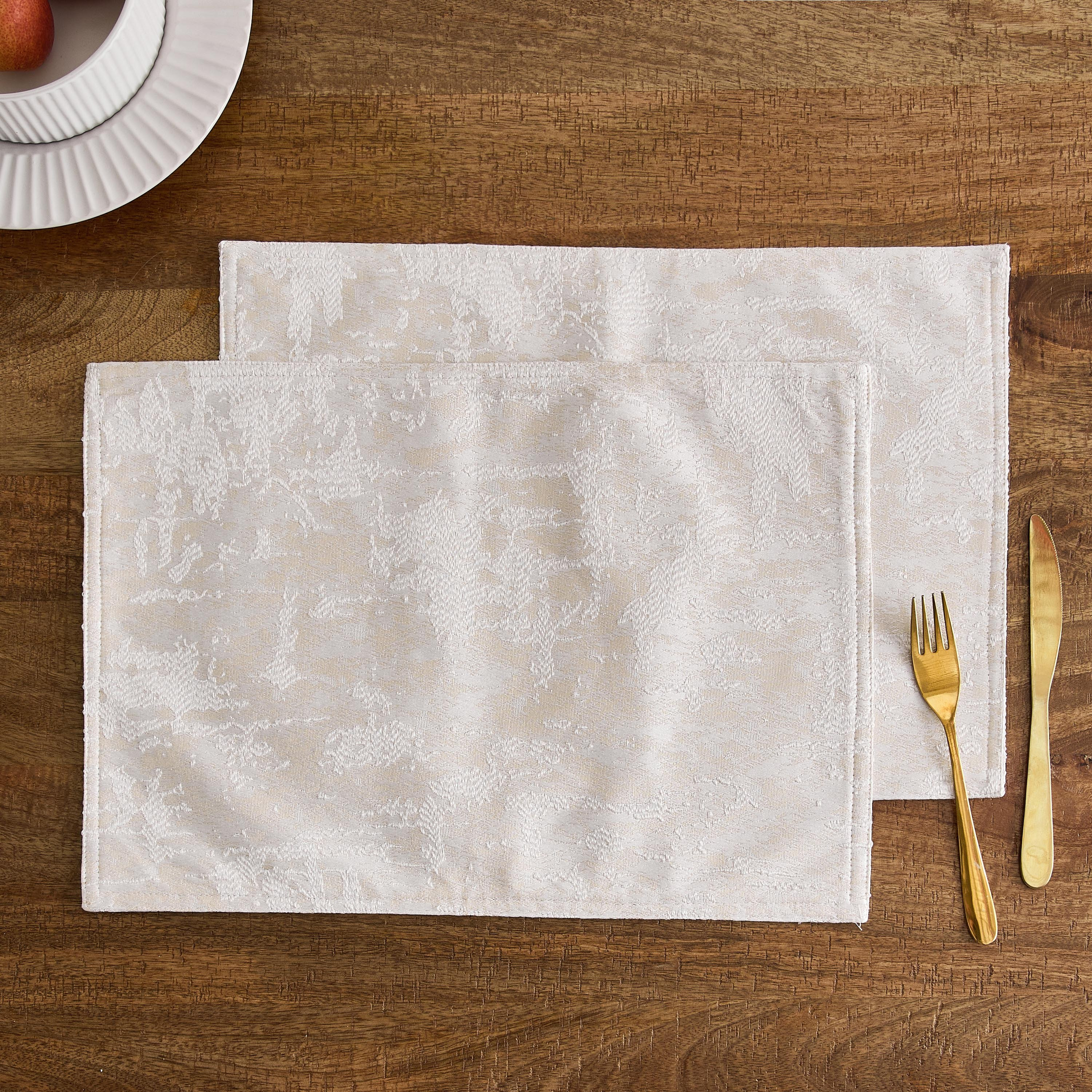 Harper Marley 2-Piece Reversible Jacquard Placemat Set - 33x48 cm-hbxdecorandfurnishings-homefurnishings-tablelinens-image-1