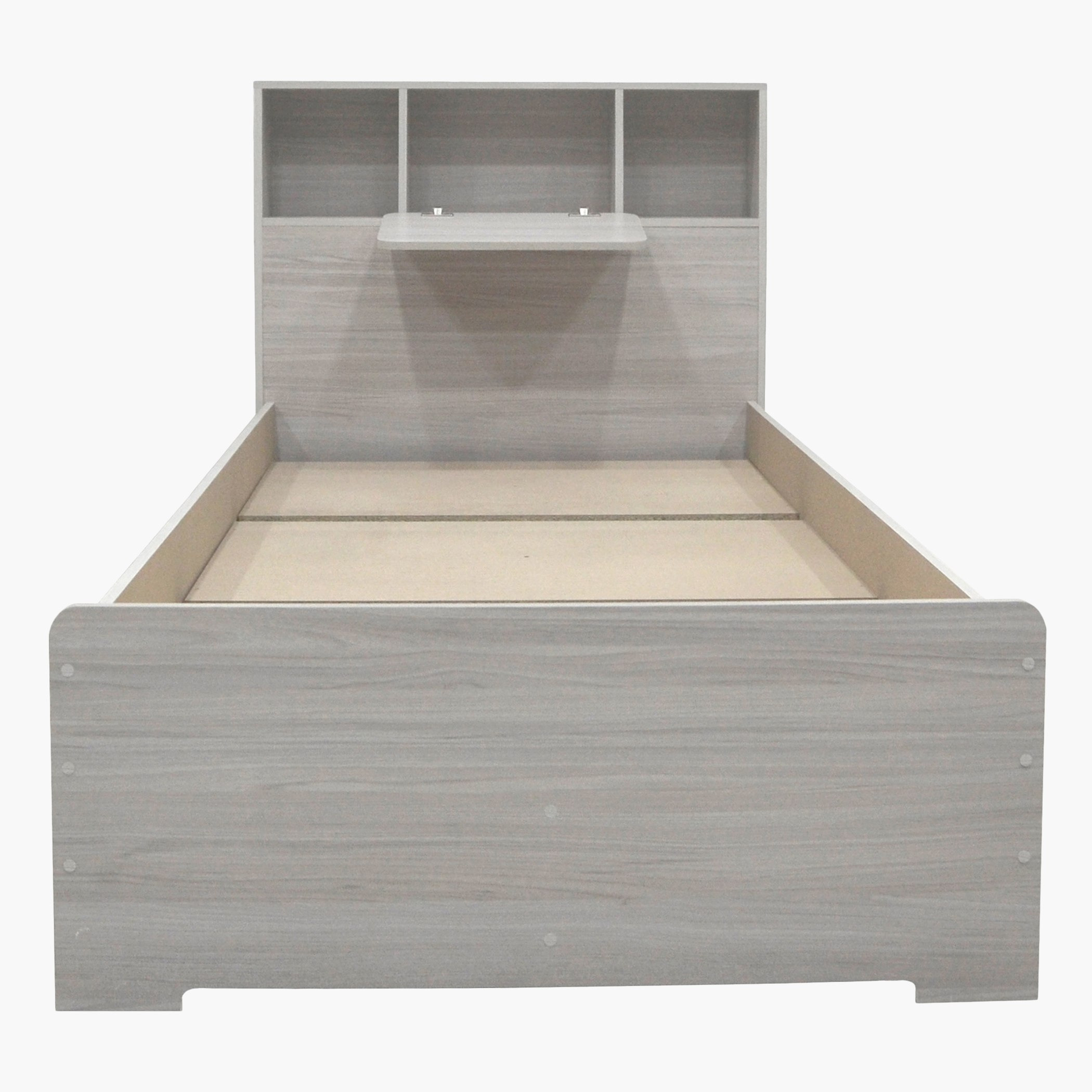 Movo Elmwood Smart Single Bed with Storage Headboard - 90x200 cm-hbxfurniture-bedsandbedsets-beds-single-image-3