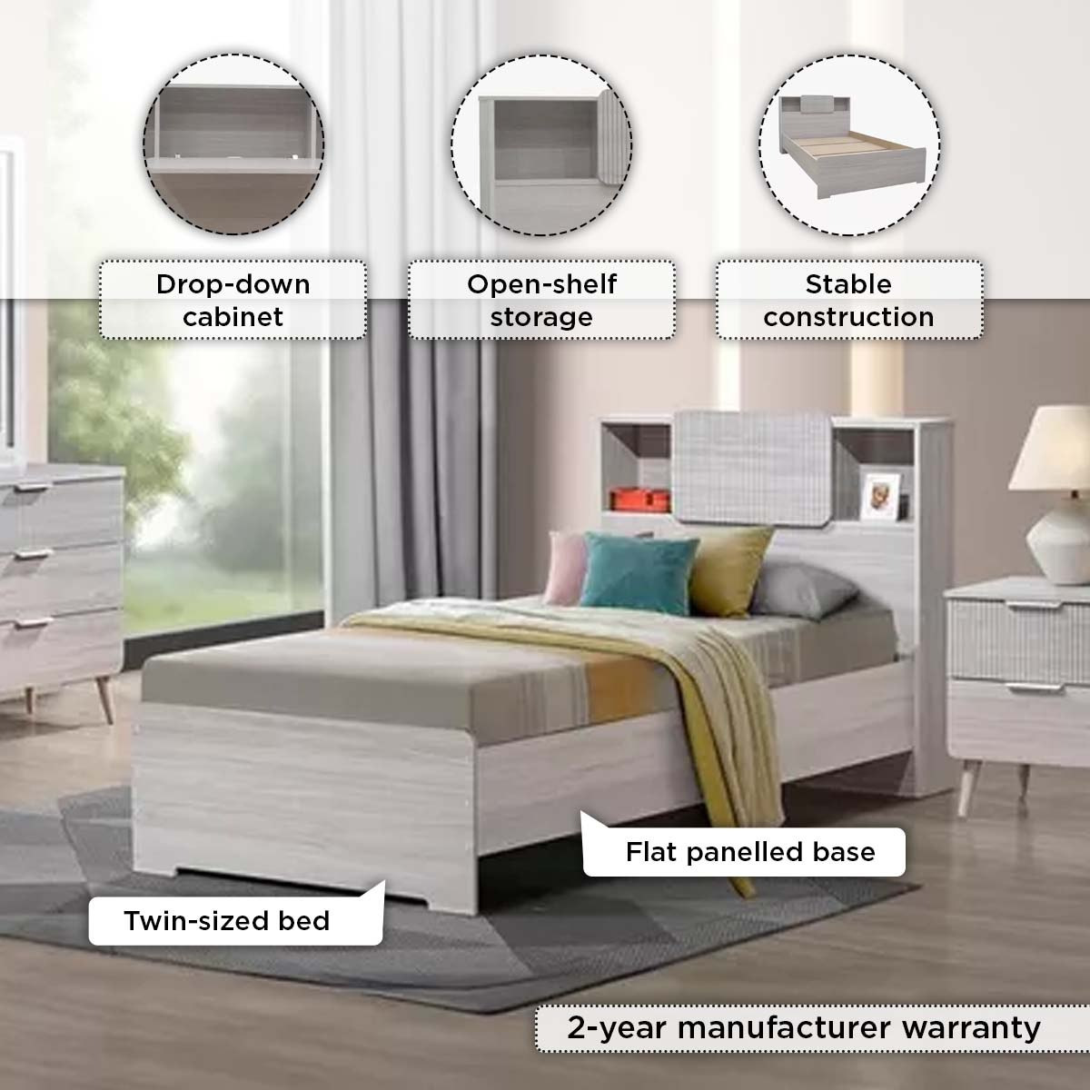سرير توين ذكي مع لوح رأسي بمساحة تخزين - إلموود من موڤو - 120×200 سم-hbxbedroom-bedsandbedsets-beds-twin-image-10