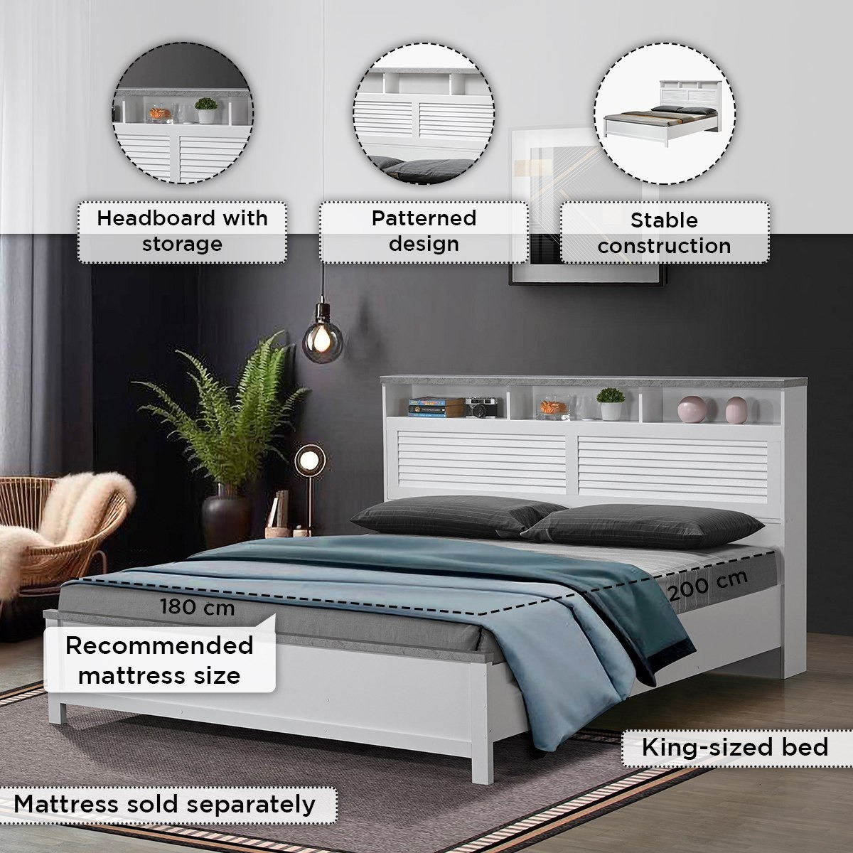 طقم غرفة نوم كينج 5 قطع بلوح رأسي بمساحة تخزين - لوفيا من موڤو - 180×200 سم-hbxbedroom-bedsandbedsets-bedroomsets-king-image-16