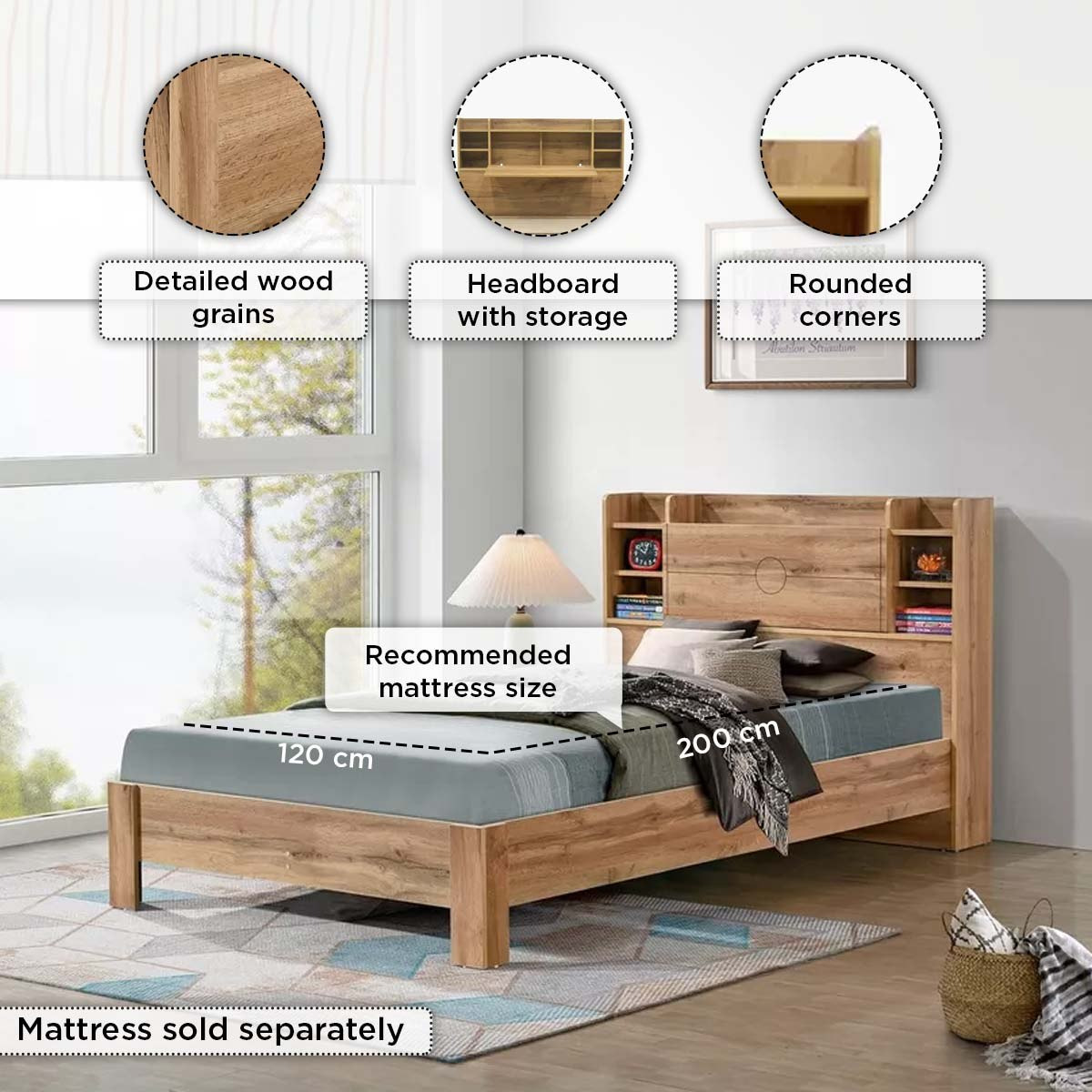 سرير توين ذكي مع لوح رأسي بمساحة تخزين - كارنيشن من موڤو - 120×200 سم-hbxbedroom-bedsandbedsets-beds-twin-image-8