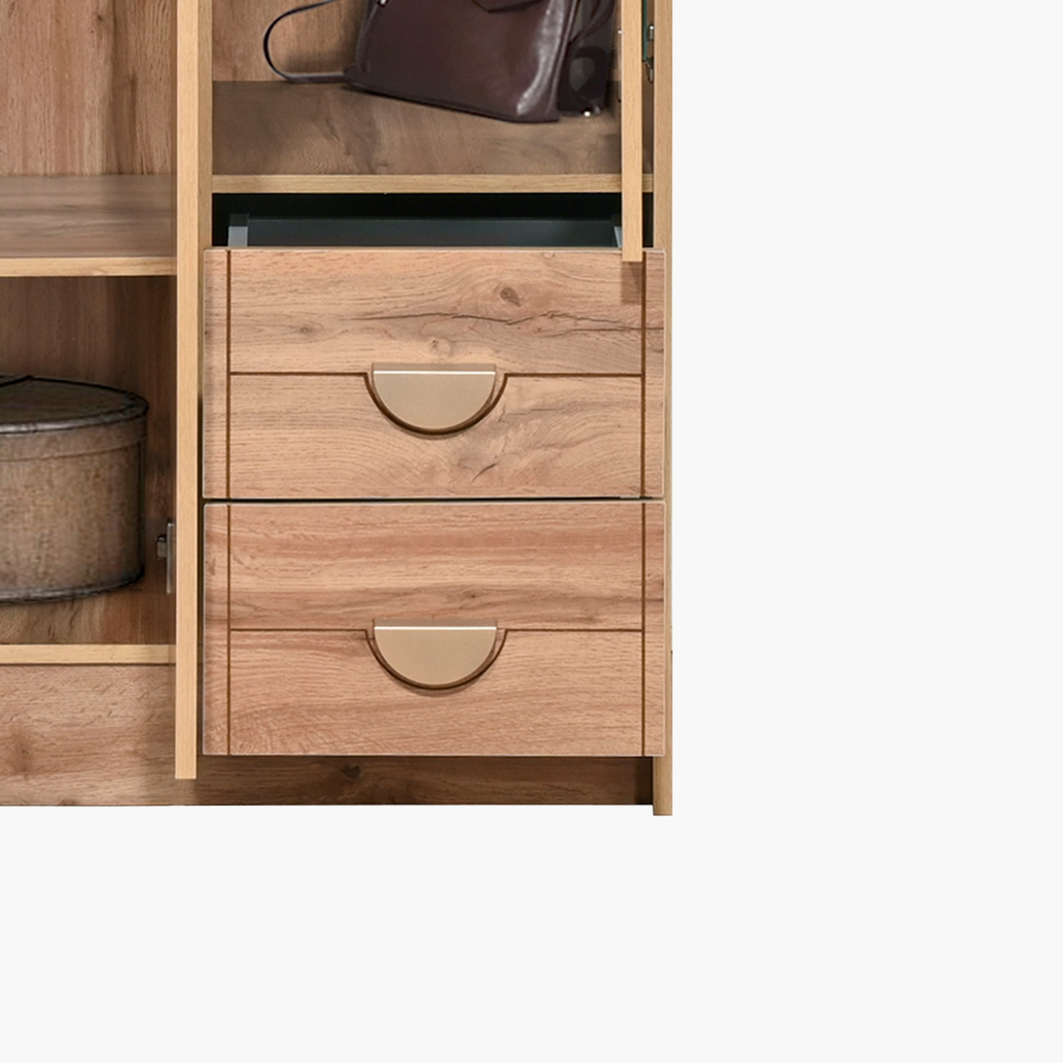 Movo Carnation 3-Door Wardrobe with 2 Drawers and Mirror-hbxfurniture-wardrobes-image-6