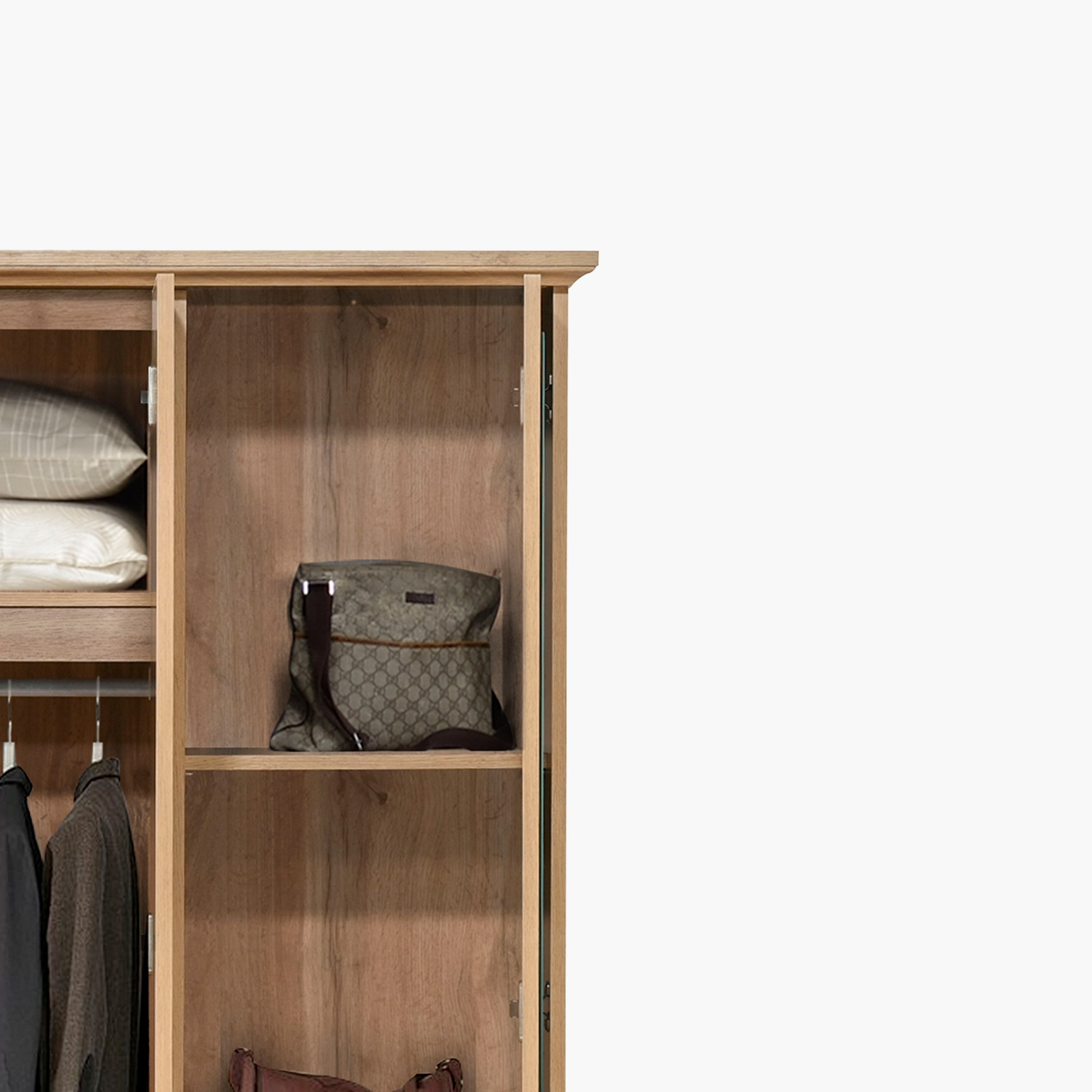 Movo Carnation 3-Door Wardrobe with 2 Drawers and Mirror-hbxfurniture-wardrobes-image-7