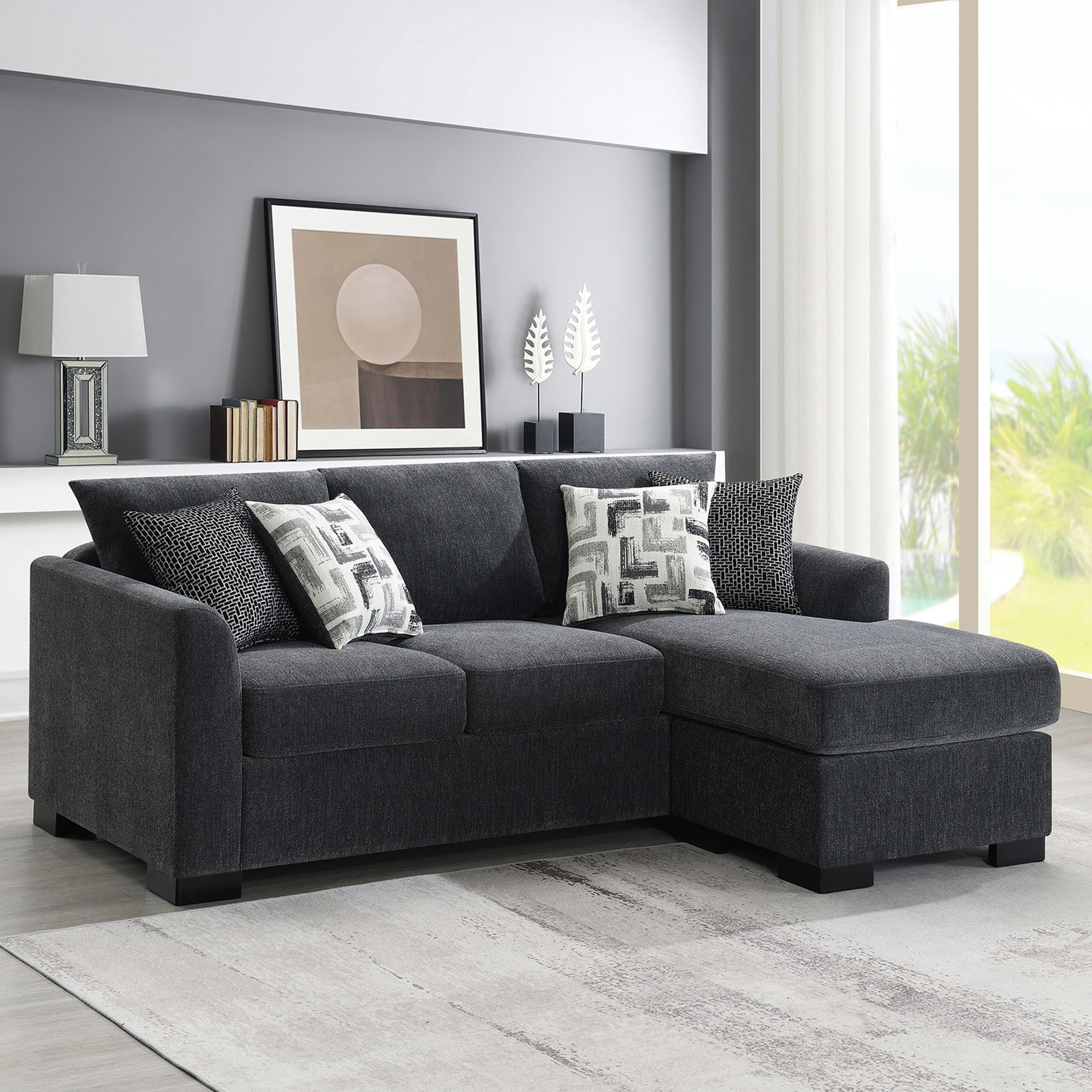 Bellmont 3-Seater Reversible Sleeper Corner Sofa Bed with Memory Foam Mattress and 4 Cushions-hbxfurniture-sofasandarmchairs-sofabeds-image-2