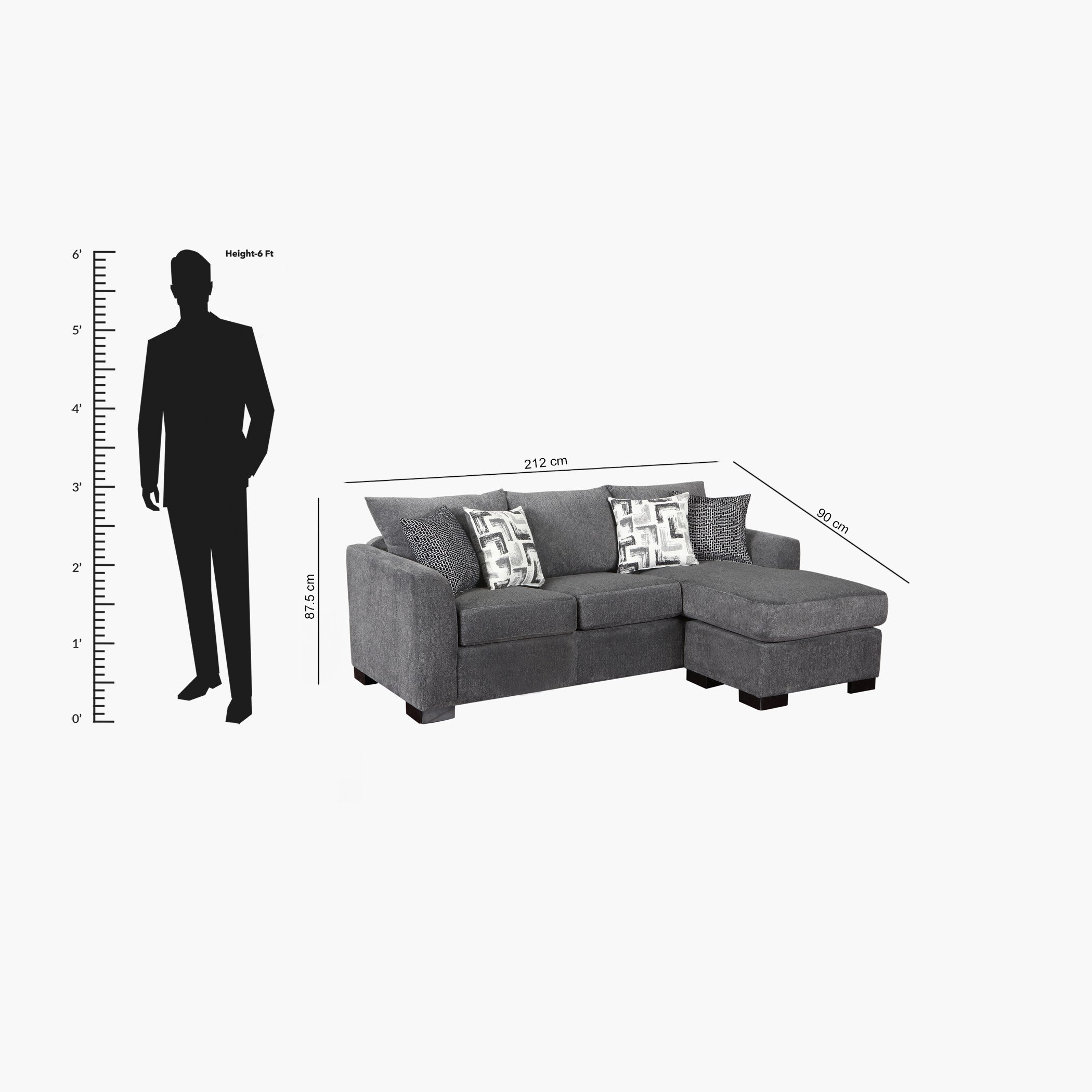 Bellmont 3-Seater Reversible Sleeper Corner Sofa Bed with Memory Foam Mattress and 4 Cushions-hbxfurniture-sofasandarmchairs-sofabeds-image-21