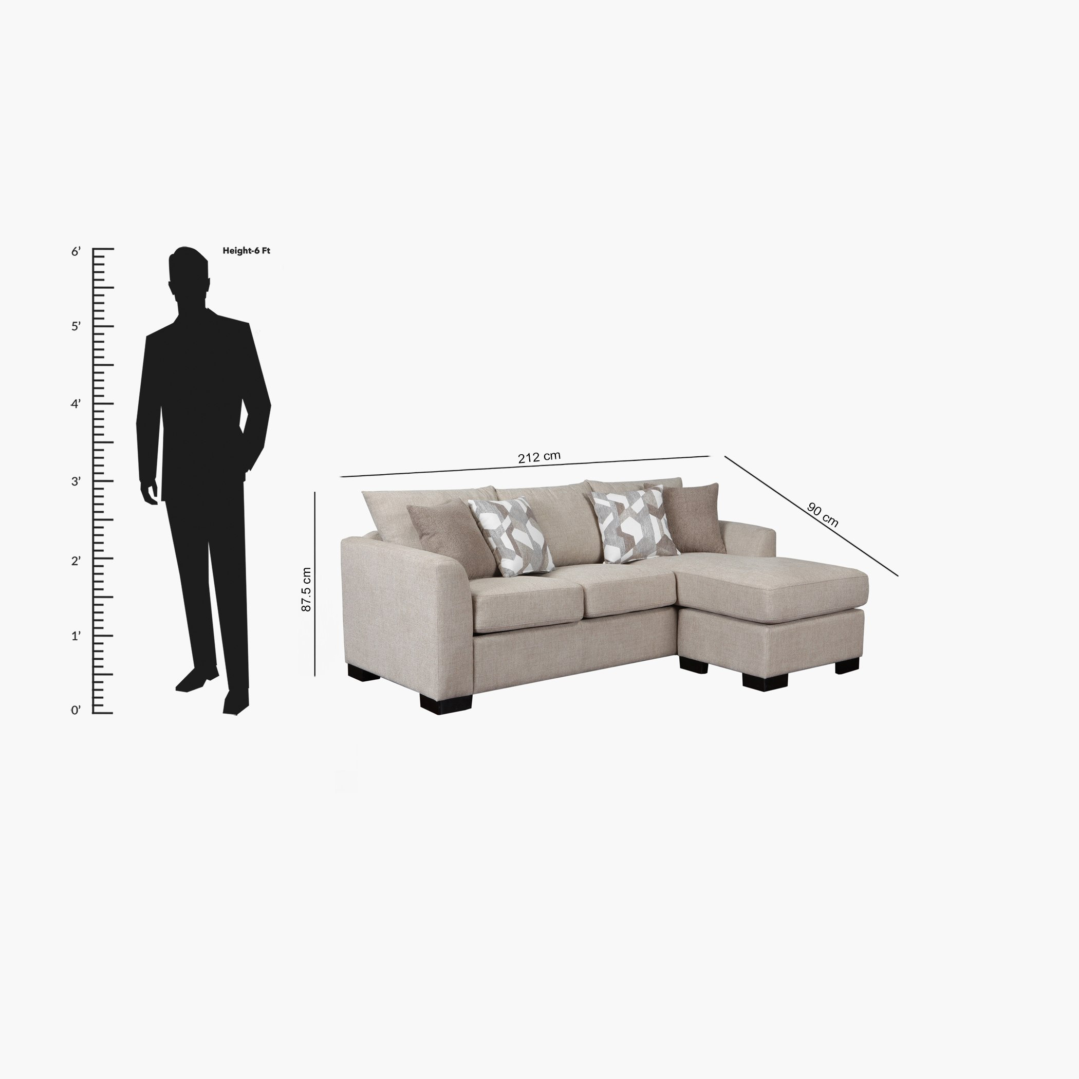 Bellmont 3-Seater Reversible Sleeper Corner Sofa Bed with Memory Foam Mattress and 4 Cushions-hbxfurniture-sofasandarmchairs-sofabeds-image-19
