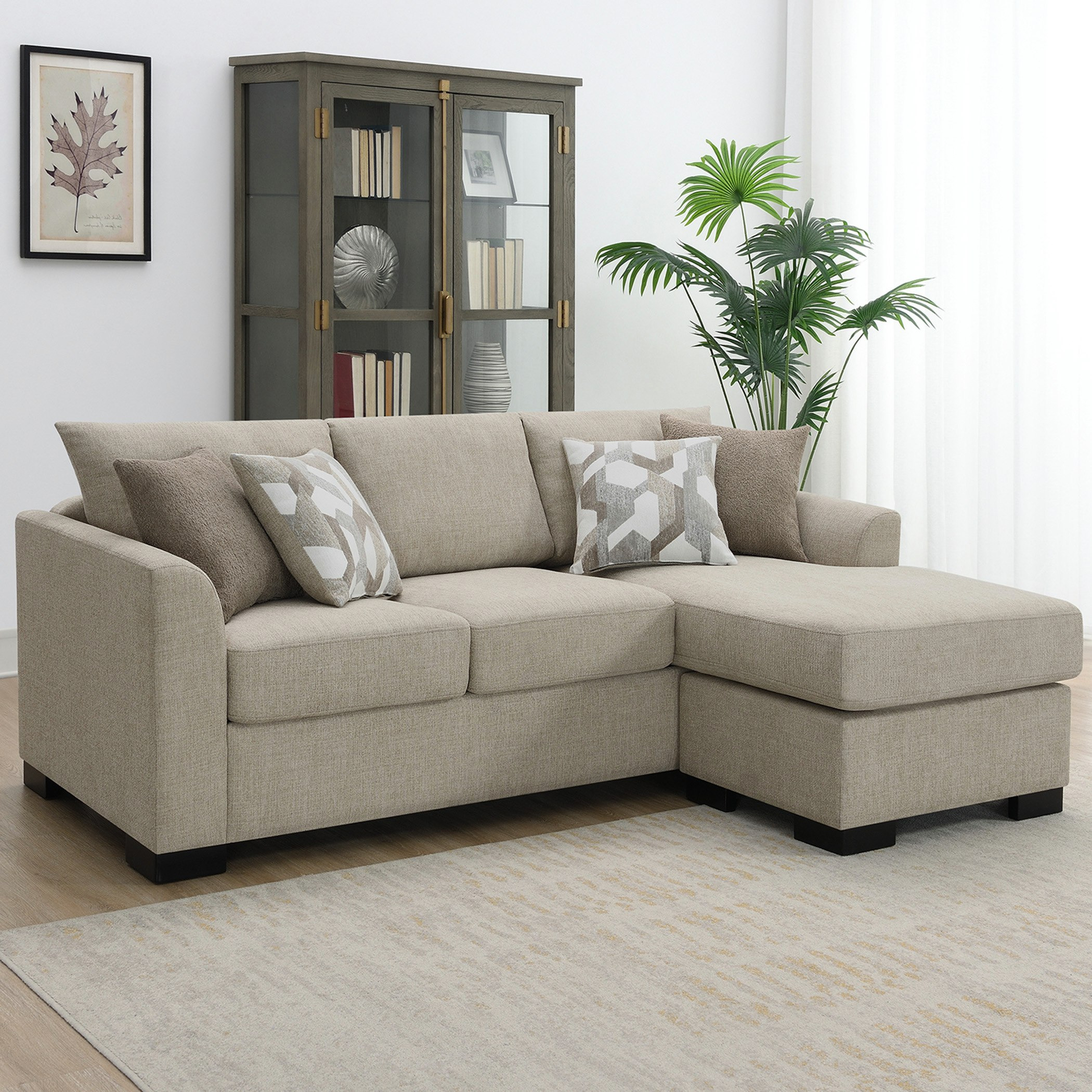 Bellmont 3-Seater Reversible Sleeper Corner Sofa Bed with Memory Foam Mattress and 4 Cushions-hbxfurniture-sofasandarmchairs-sofabeds-image-2