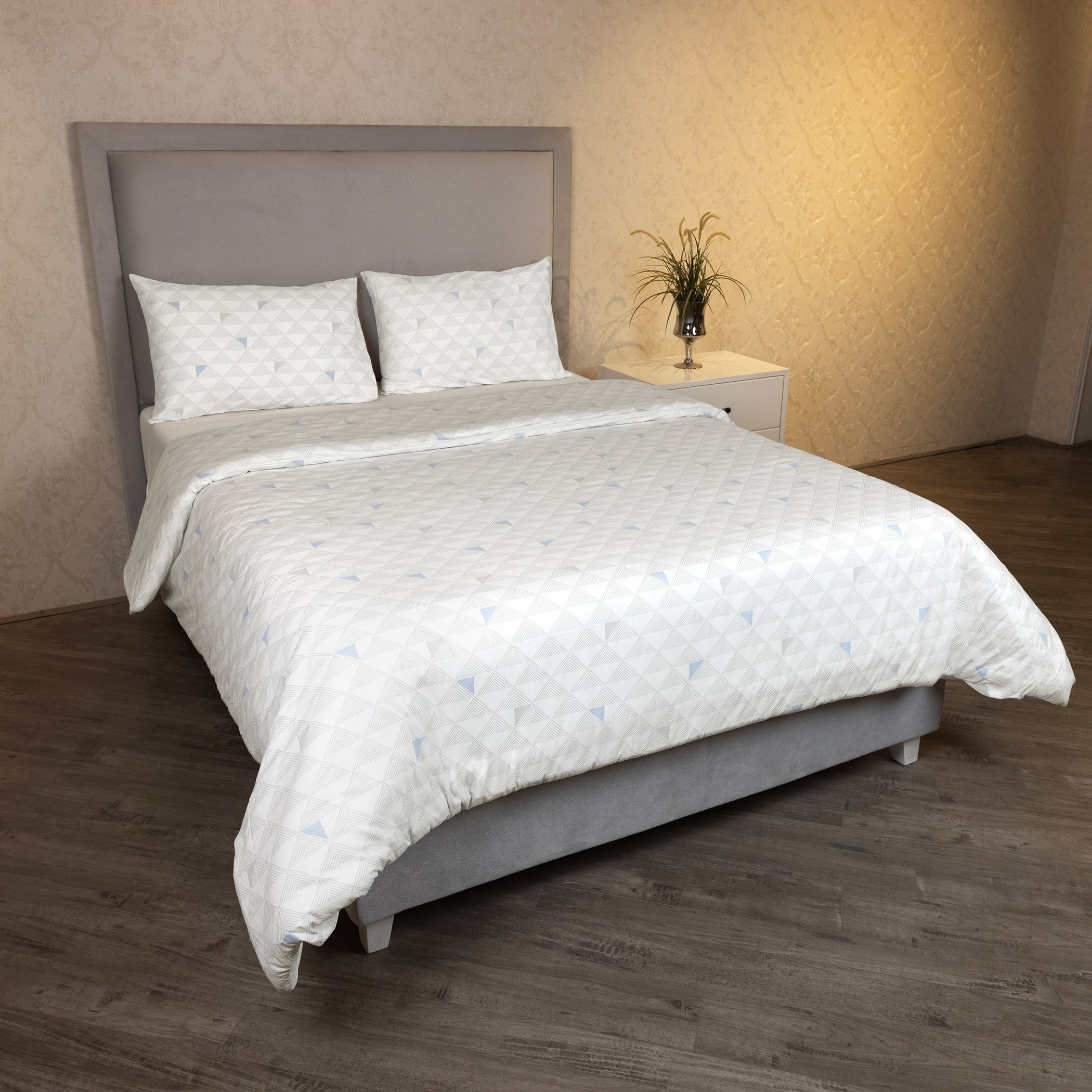 مجموعة غطاء لحاف سوبر كينج 3 قطع قطن بطبعات بيكسيل من مالطا - 240x220 سم-hbxhomeware-hbxbedroom-image-2