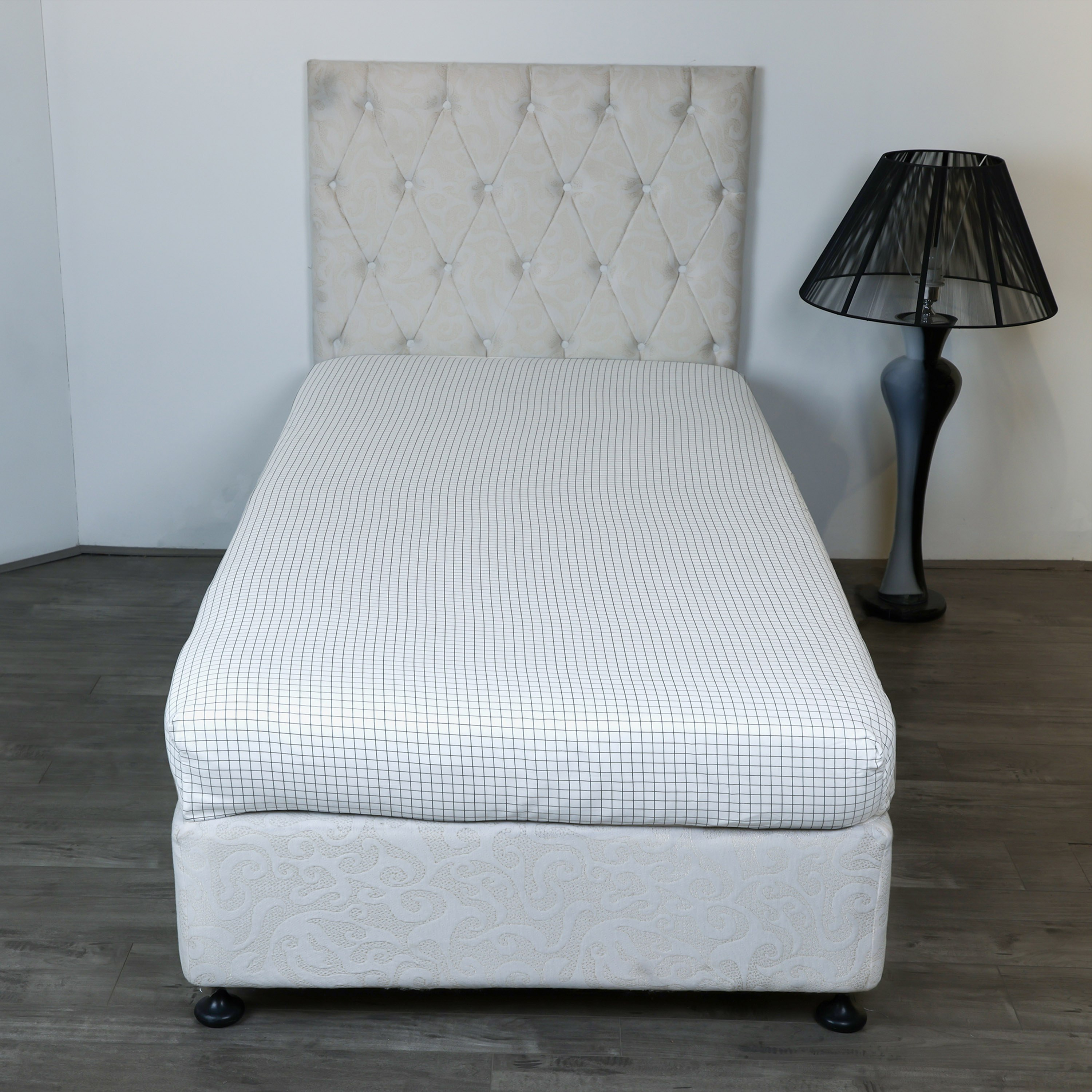 Malta Stripe Printed Cotton Twin Fitted Sheet - 120x200+33 cm-hbxhomeware-hbxkidsandyouth-image-2