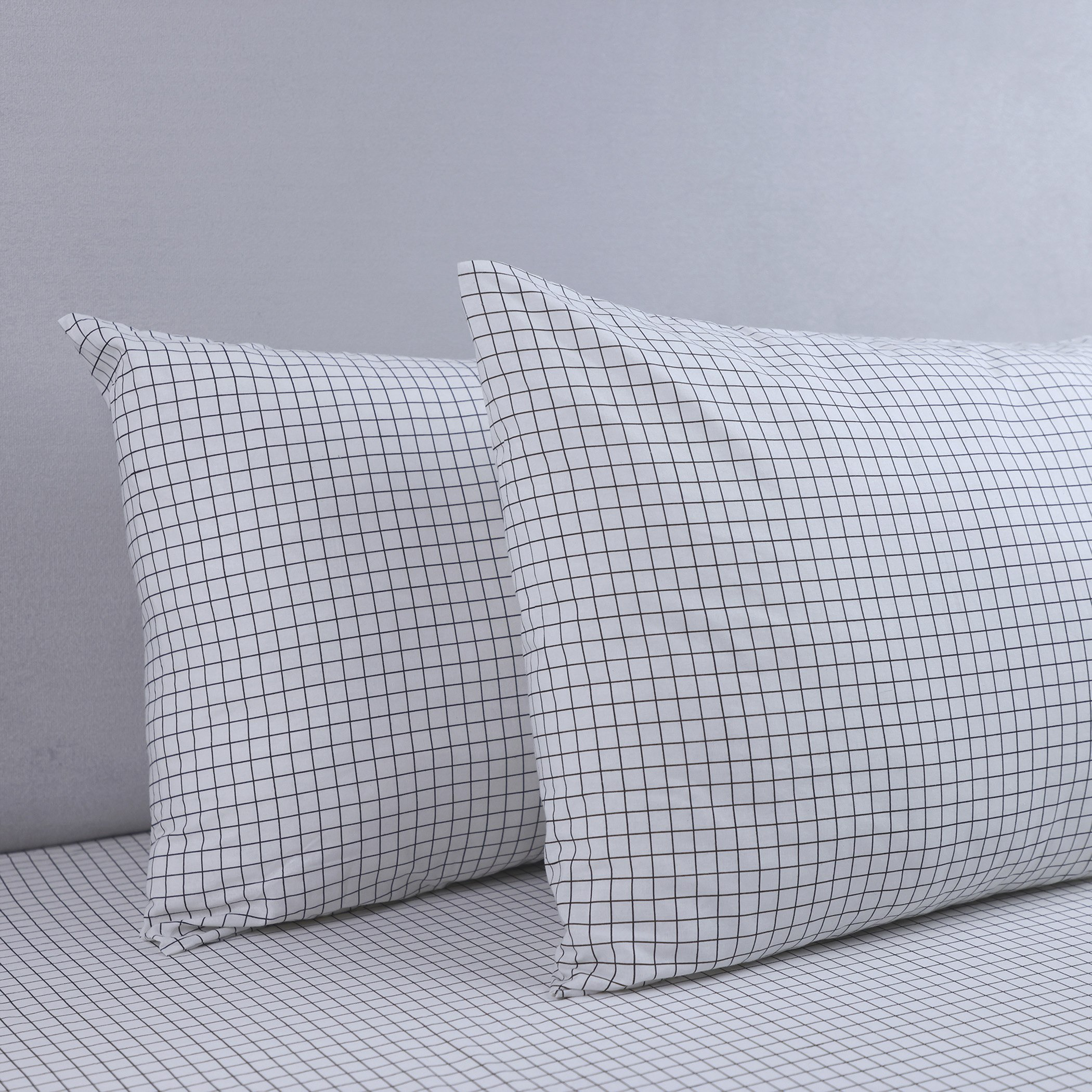 طقم غطاء وسادة قطن بطبعات مخططة قطعتين من مالطا - 50x75 سم-hbxhomeware-hbxbedroom-image-2