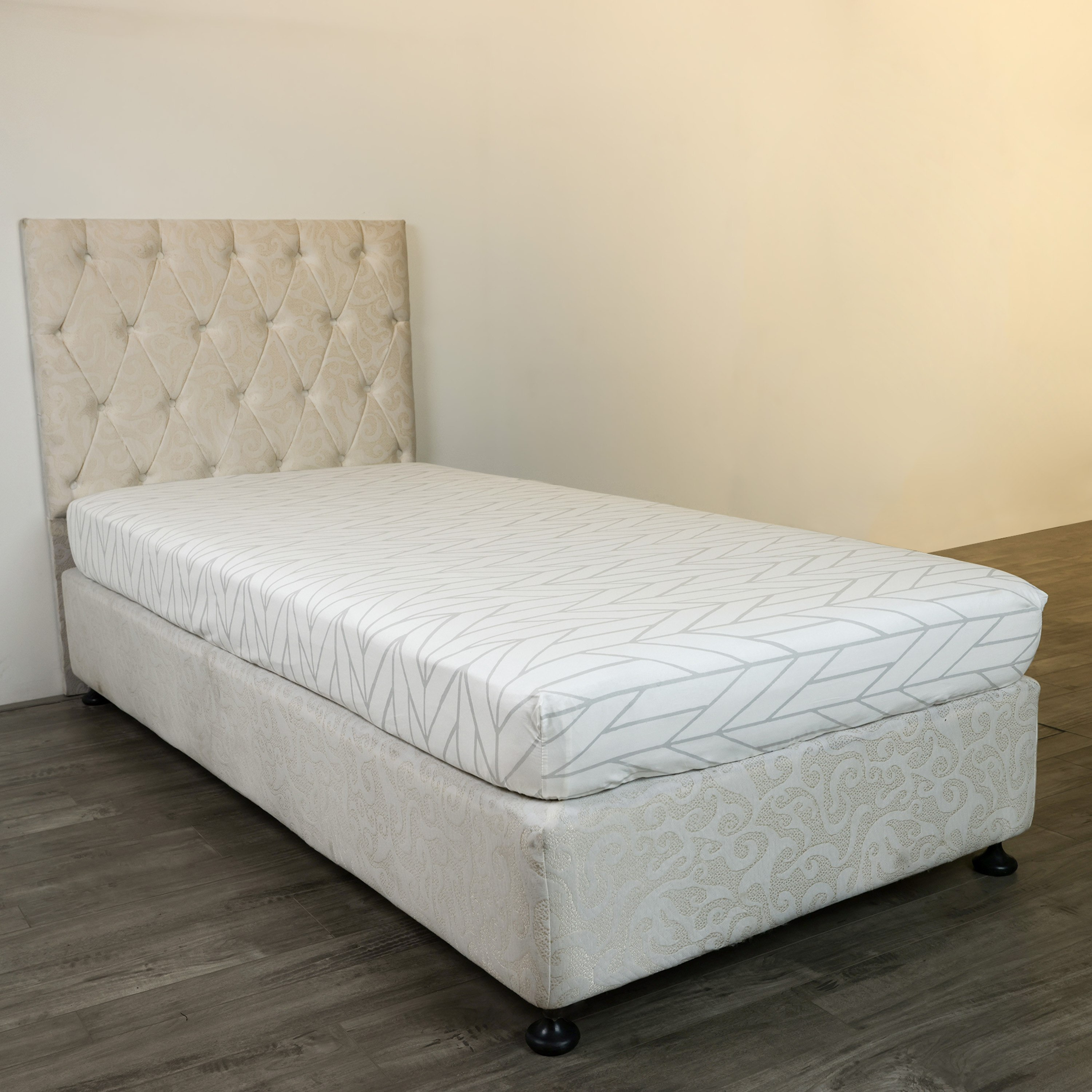 Malta Centrum Printed Cotton Twin Fitted Sheet - 120x200+33 cm-hbxhomeware-hbxkidsandyouth-image-2