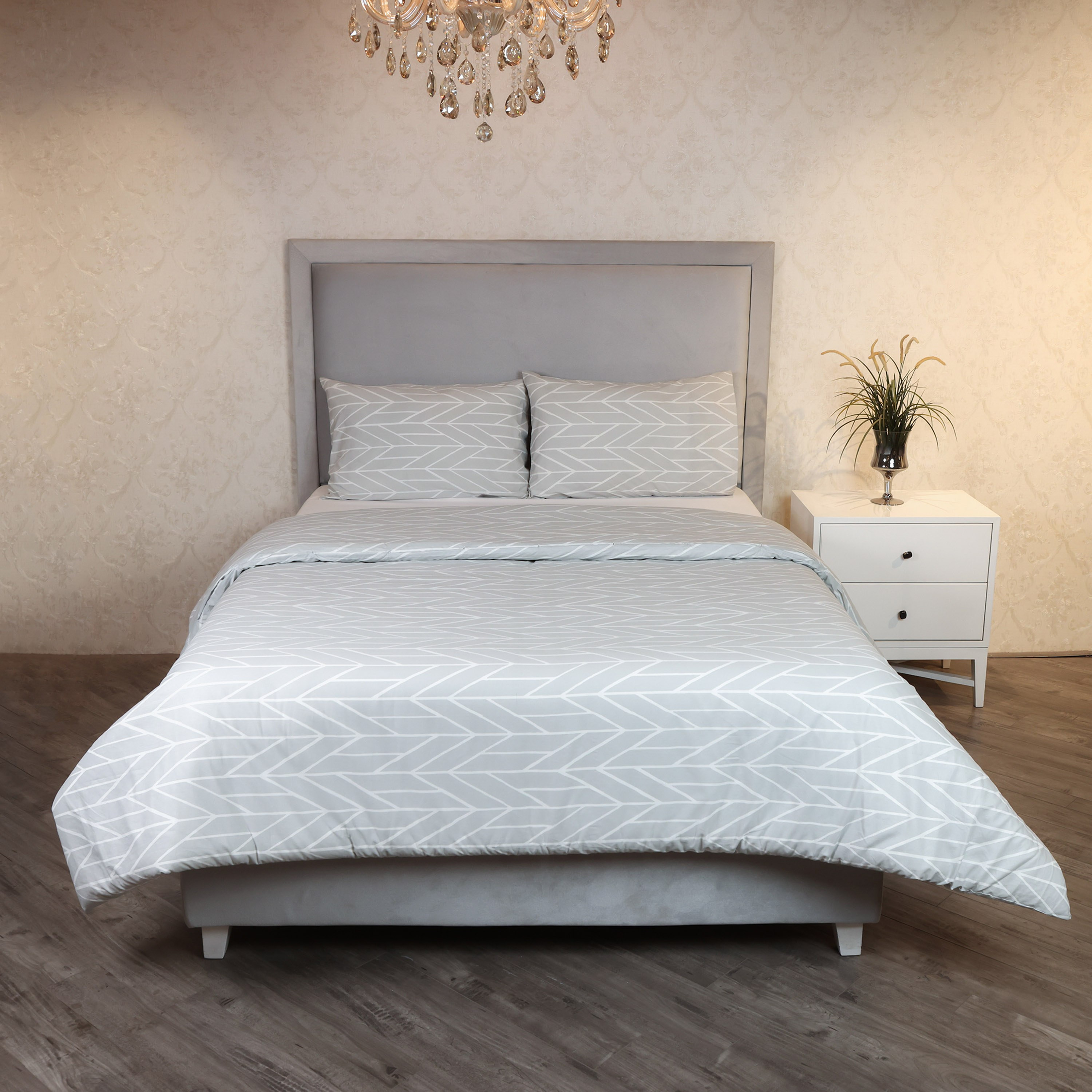 Malta 3-Piece Centrum Printed Cotton Queen King Duvet Cover Set - 220x220 cm-hbxhomeware-hbxbedroom-image-2