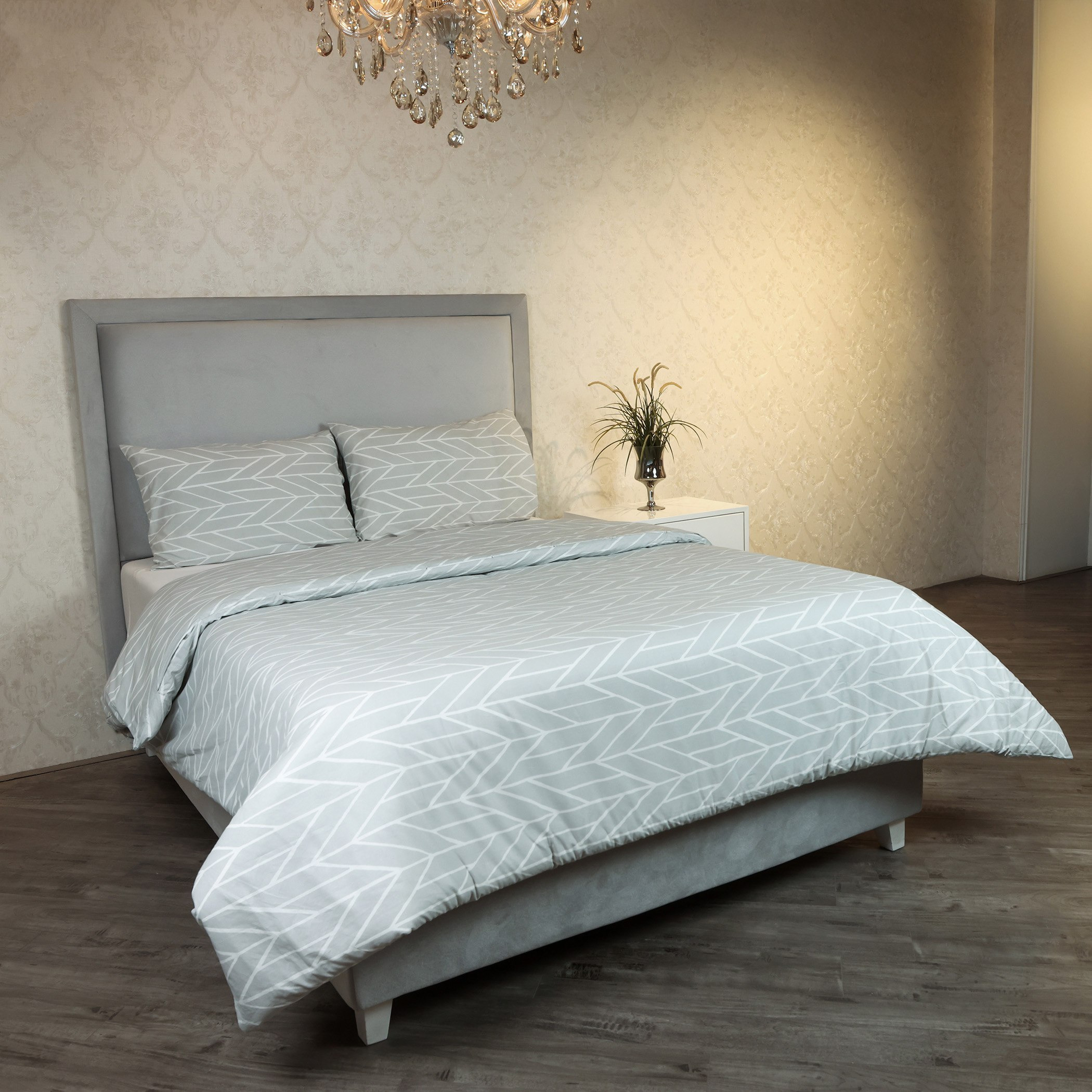 Malta 3-Piece Centrum Printed Cotton Queen King Duvet Cover Set - 220x220 cm-hbxhomeware-hbxbedroom-image-1