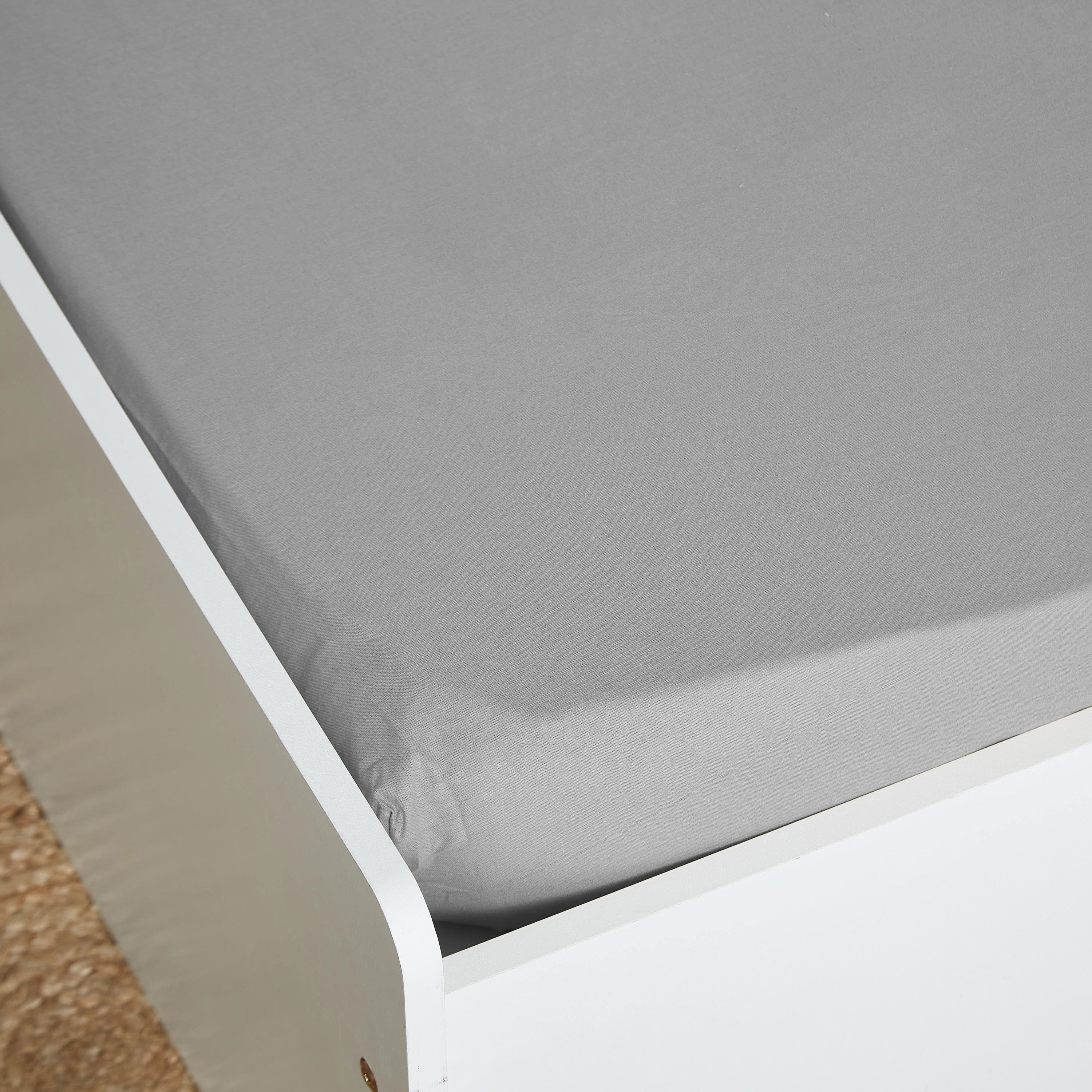 Ballina Solid Cotton Twin Fitted Sheet - 120x200+33 cm-hbxhomeware-hbxkidsandyouth-image-1