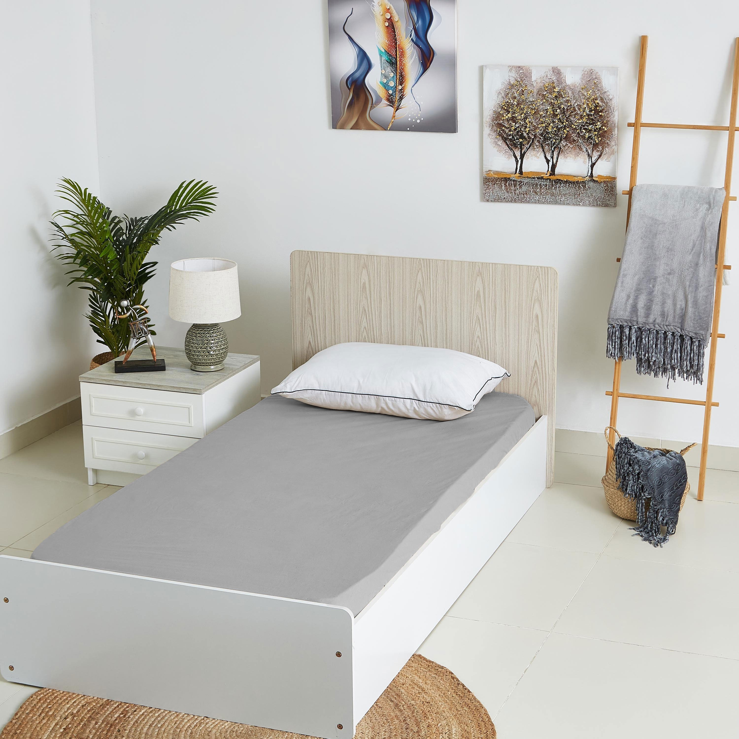 Ballina Solid Cotton Twin Fitted Sheet - 120x200+33 cm-hbxhomeware-hbxkidsandyouth-image-5