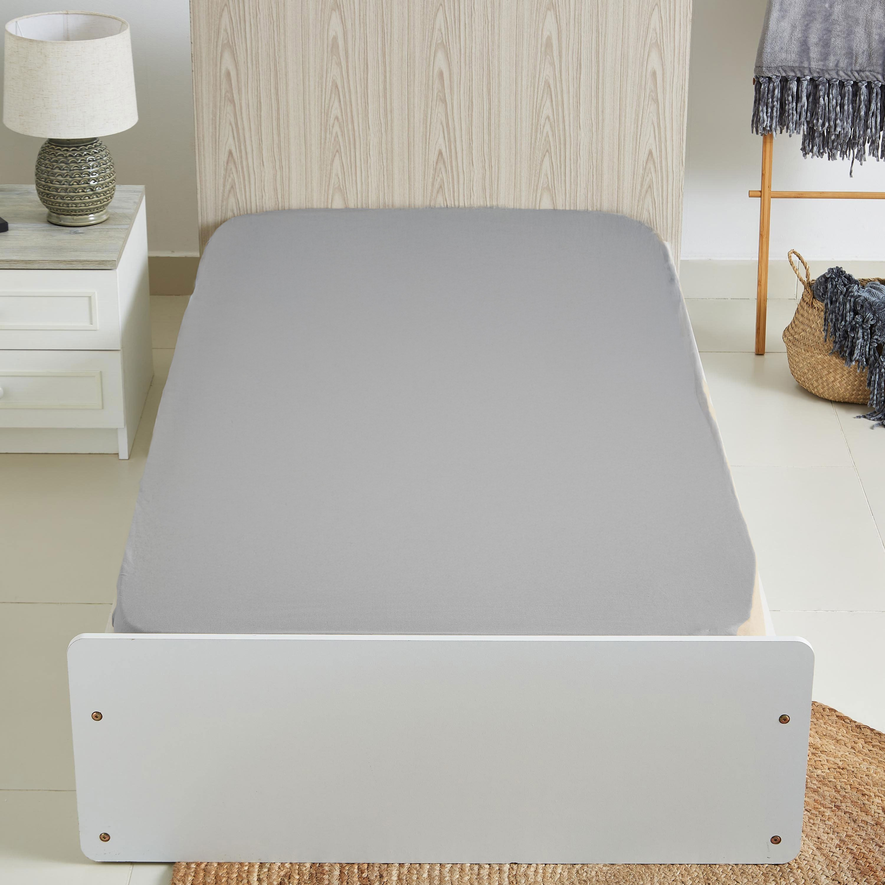 Ballina Solid Cotton Twin Fitted Sheet - 120x200+33 cm-hbxhomeware-hbxkidsandyouth-image-3
