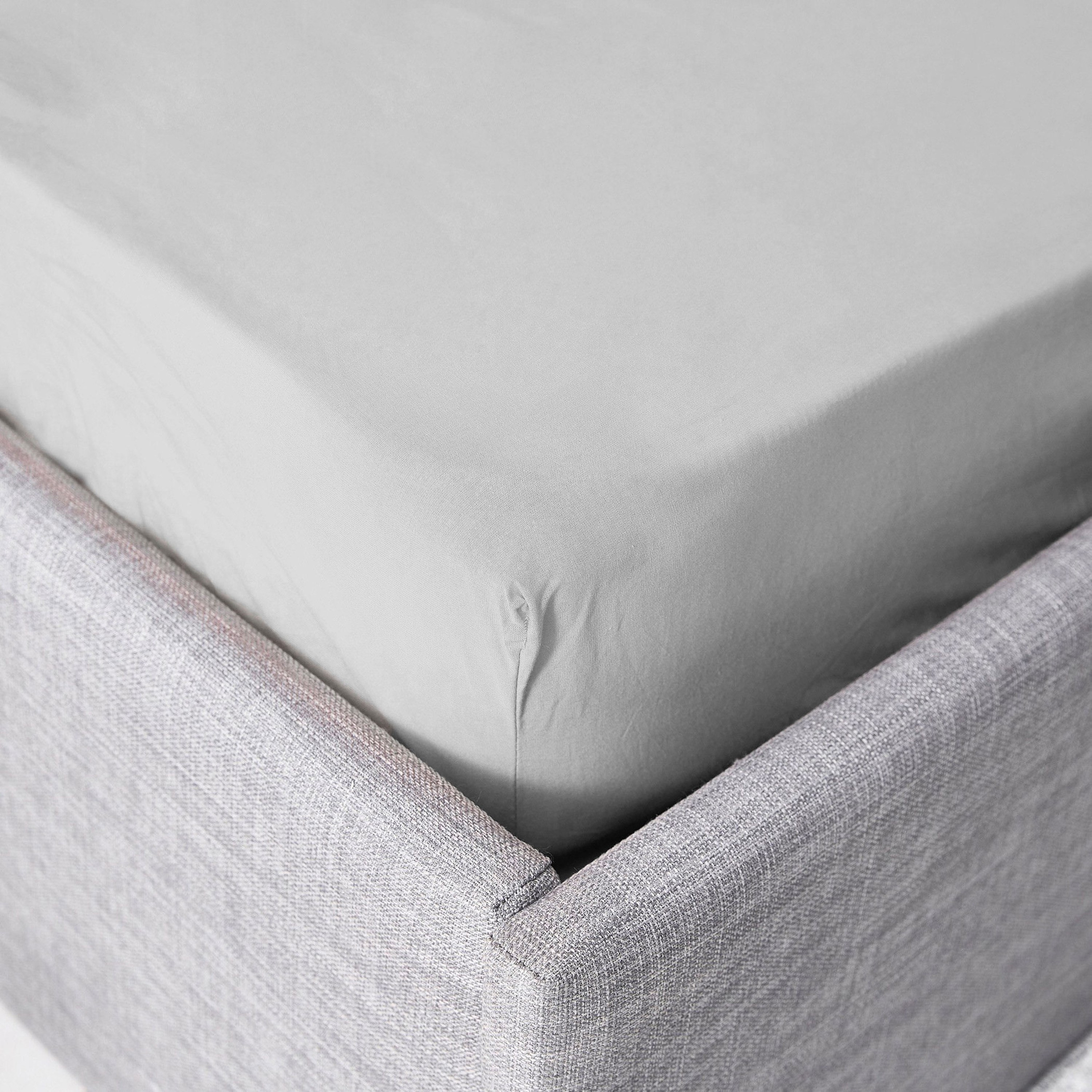 Ballina Solid Cotton Queen Fitted Sheet - 150x200+33 cm-hbxhomeware-bedding-fittedsheets-image-1