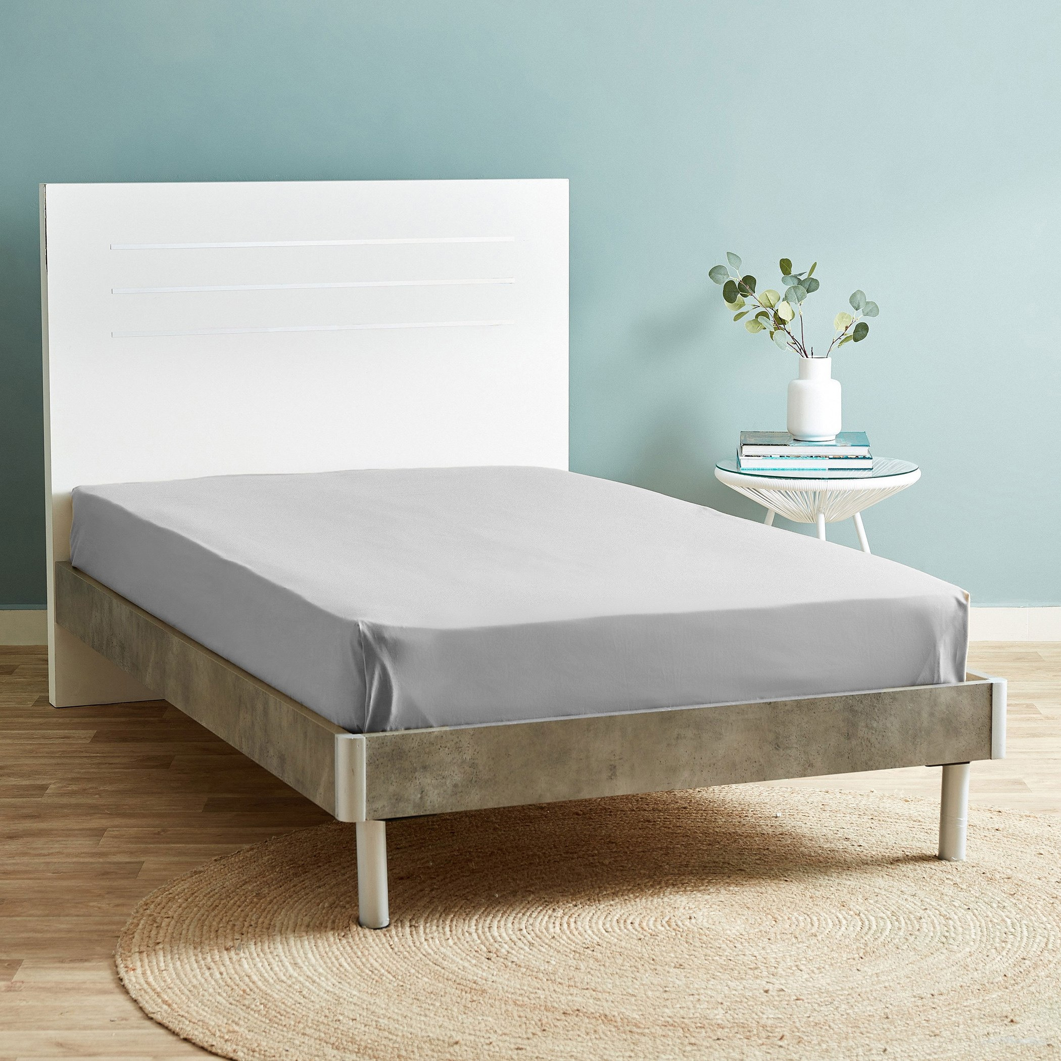 شرشف مسطّح قطن توين سادة من بالينا - 170x260 سم-hbxhomeware-bedding-flatsheets-image-2