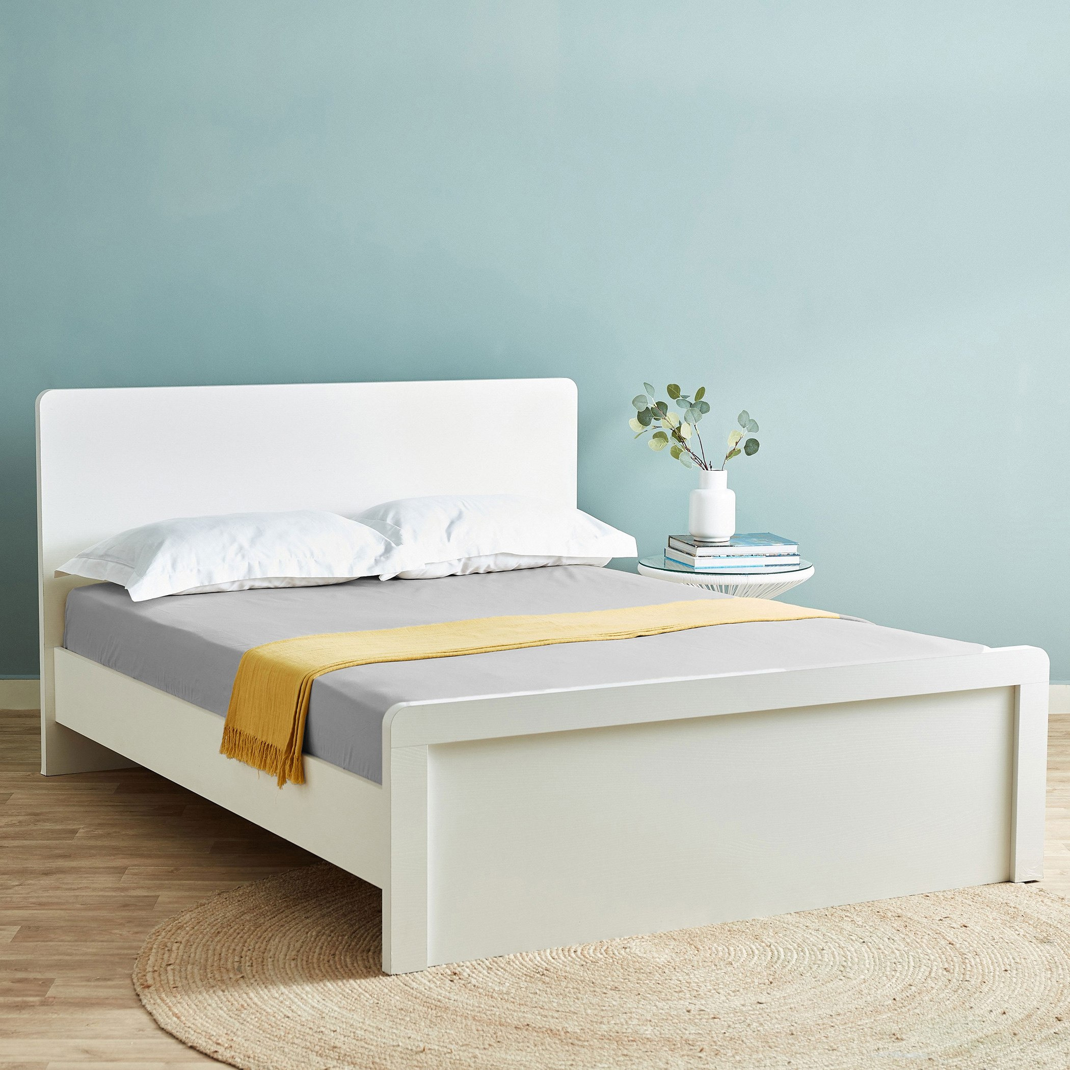 Ballina Solid Cotton King Flat Sheet - 240x260 cm-hbxhomeware-hbxbedroom-image-2