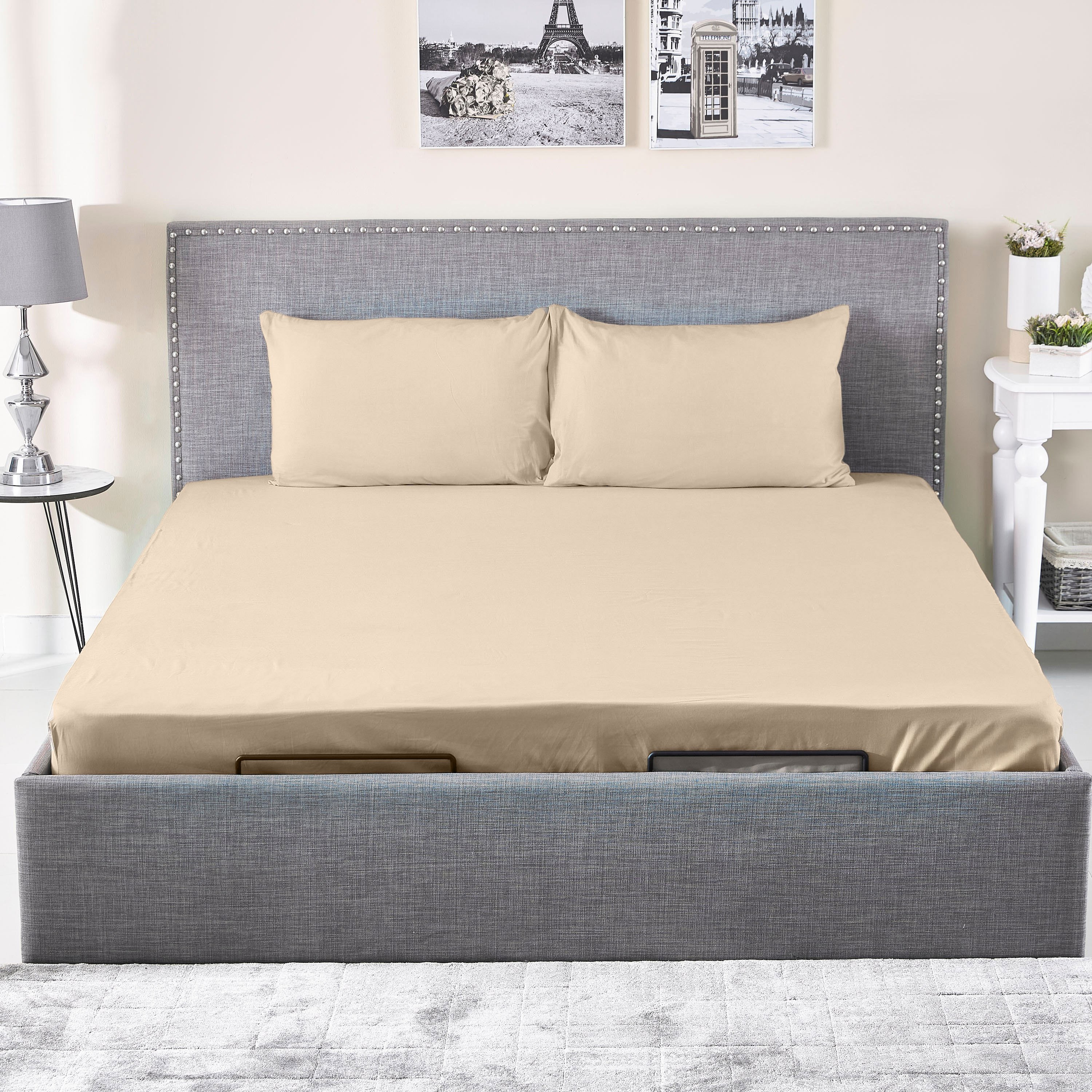 Ballina Solid Cotton Super King Fitted Sheet - 200x200+33 cm-hbxhomeware-hbxbedroom-image-3