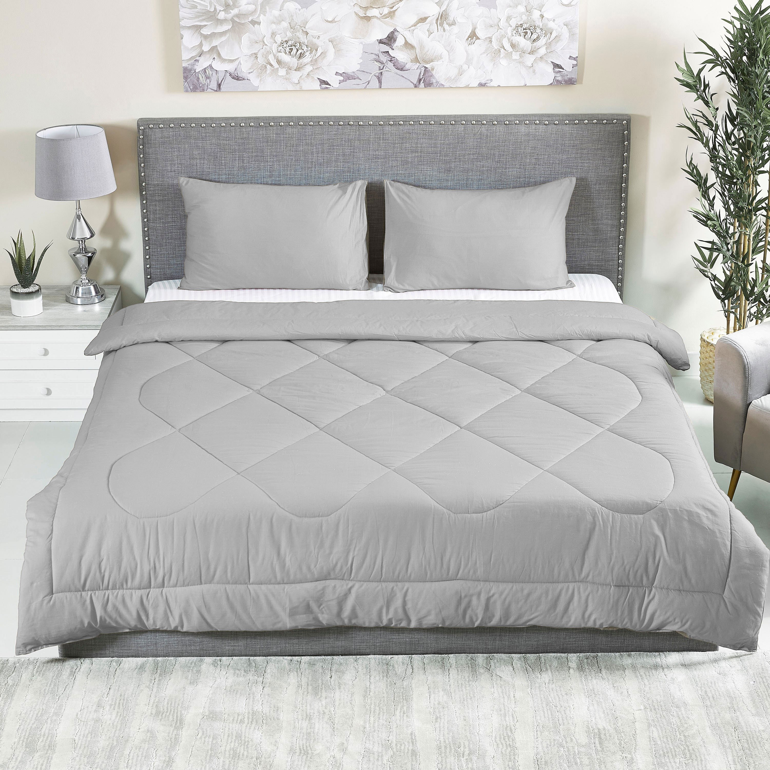Ballina 3-Piece Solid Cotton Queen Comforter Set - 200x240 cm-hbxhomeware-hbxbedroom-image-2