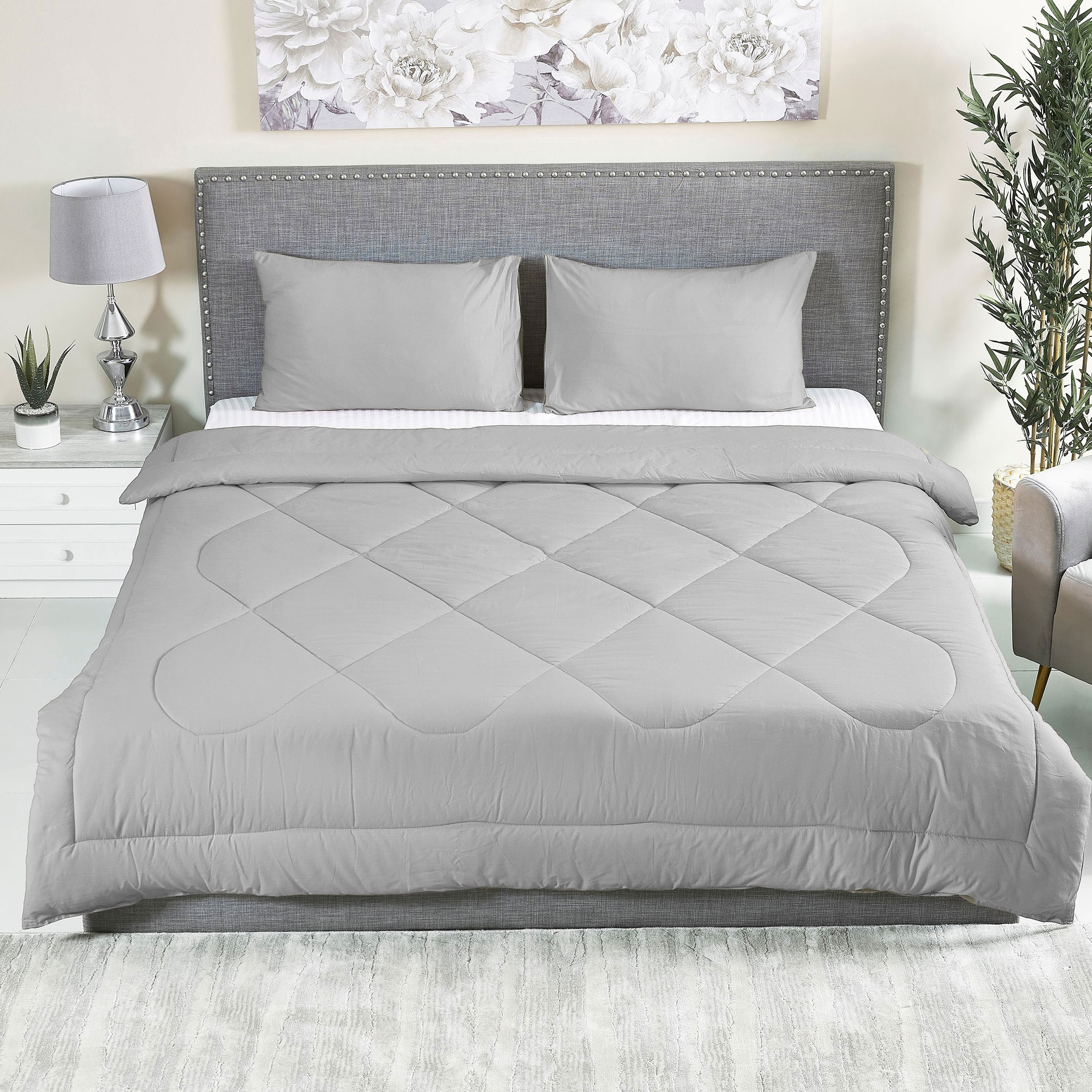 Ballina 3-Piece Solid Cotton King Comforter Set - 220x240 cm-hbxhomeware-hbxbedroom-image-2