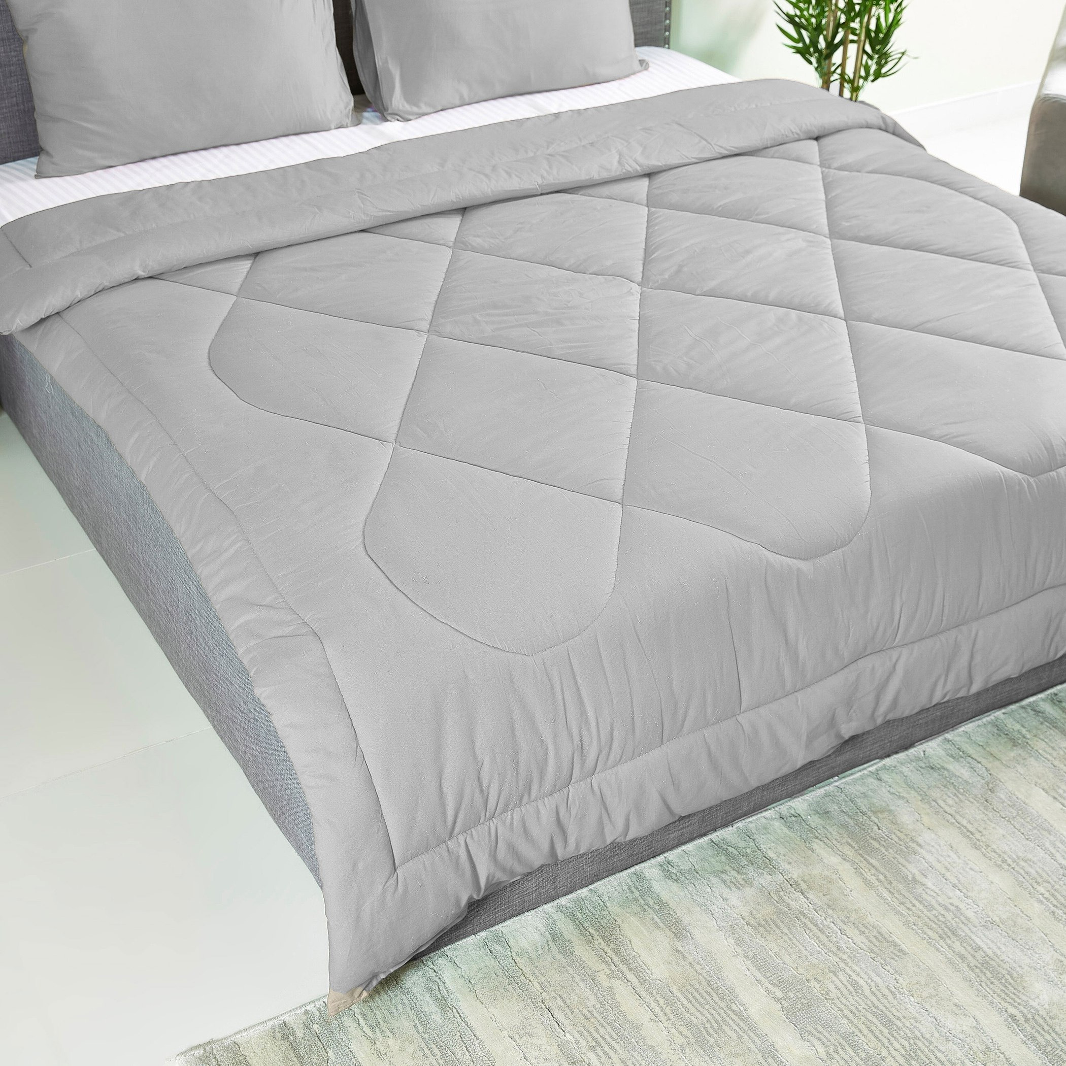 Ballina 3-Piece Solid Cotton King Comforter Set - 220x240 cm-hbxhomeware-hbxbedroom-image-3