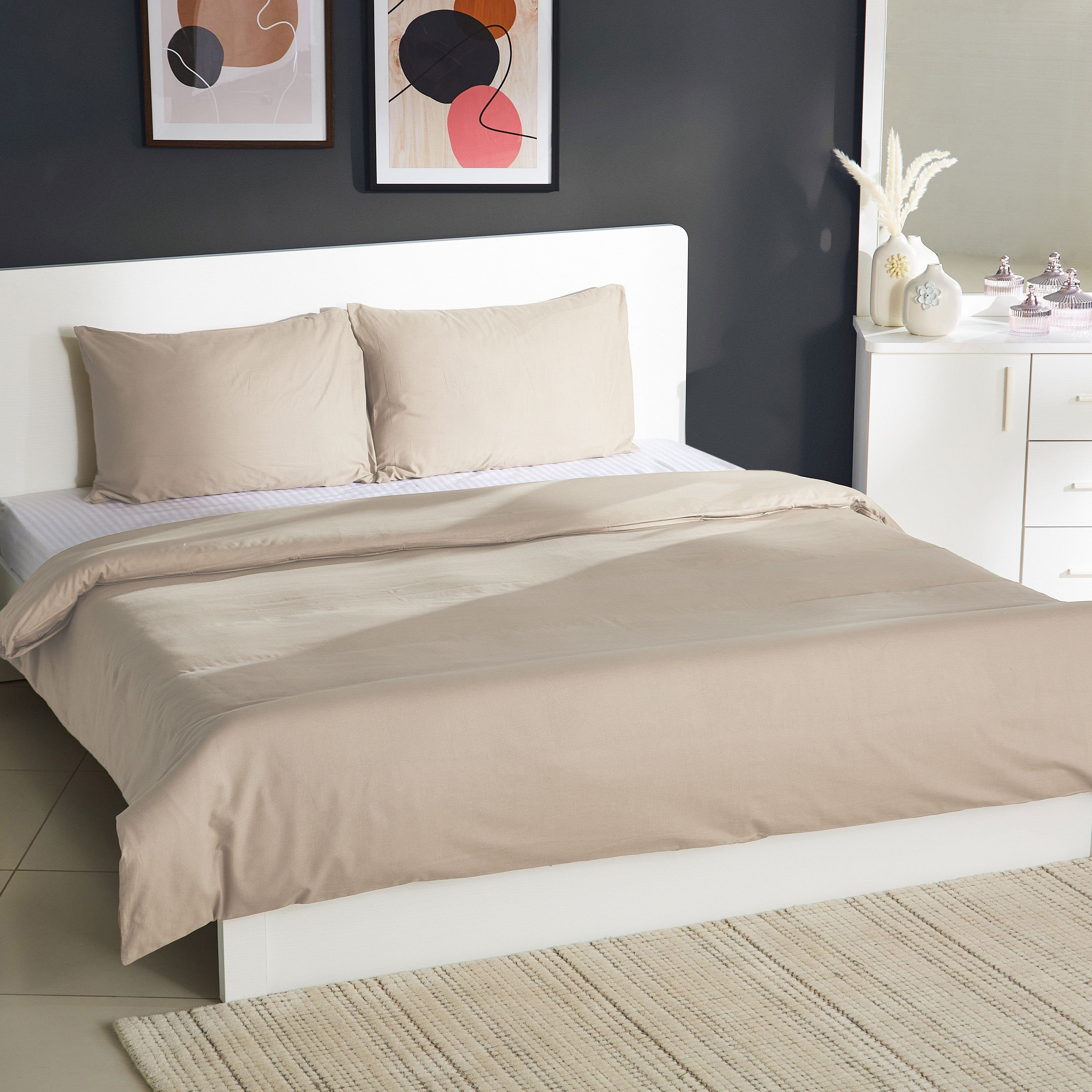 Ballina 3-Piece Solid Cotton Twin Duvet Cover Set - 150x220 cm-hbxhomeware-hbxbedroom-image-2