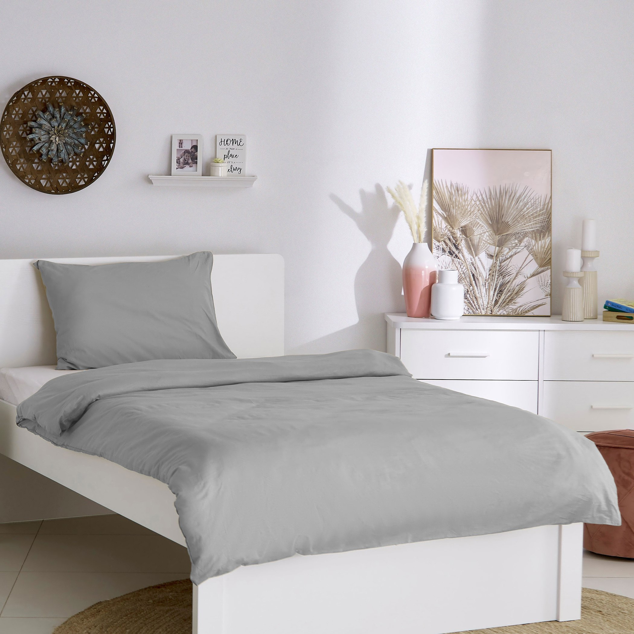 Ballina 2-Piece Solid Cotton Single Duvet Cover Set - 135x200 cm-hbxhomeware-hbxbedroom-image-1