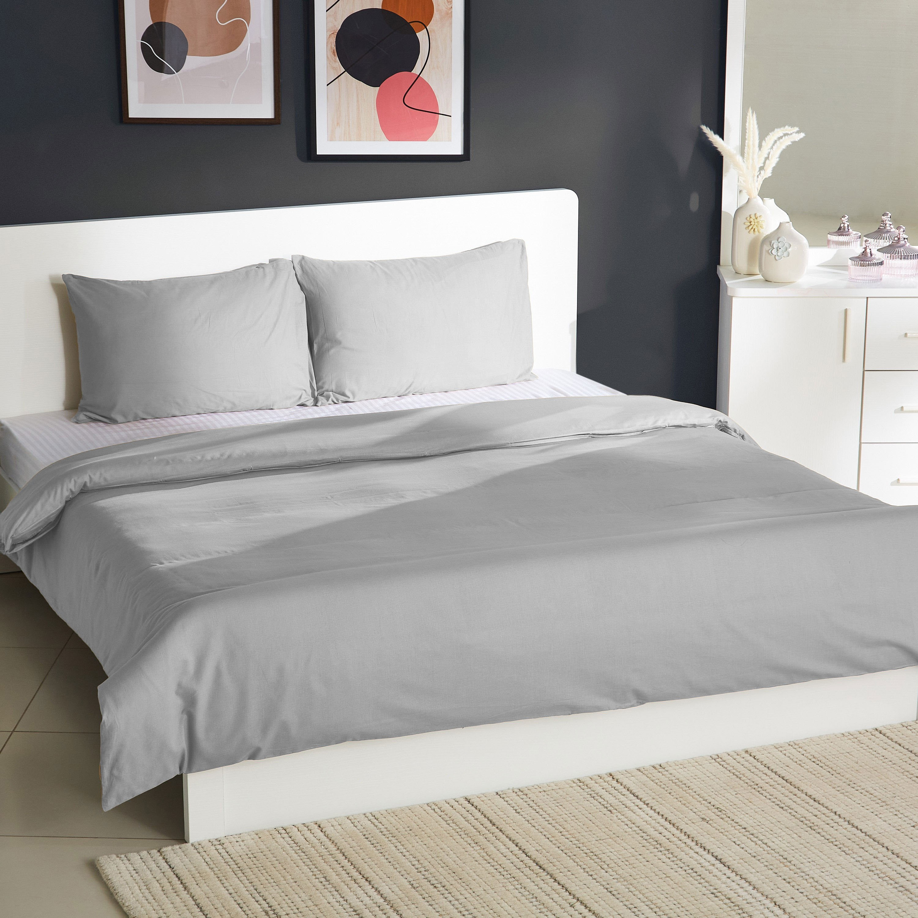 Ballina 3-Piece Solid Cotton Twin Duvet Cover Set - 150x220 cm-hbxhomeware-hbxbedroom-image-2