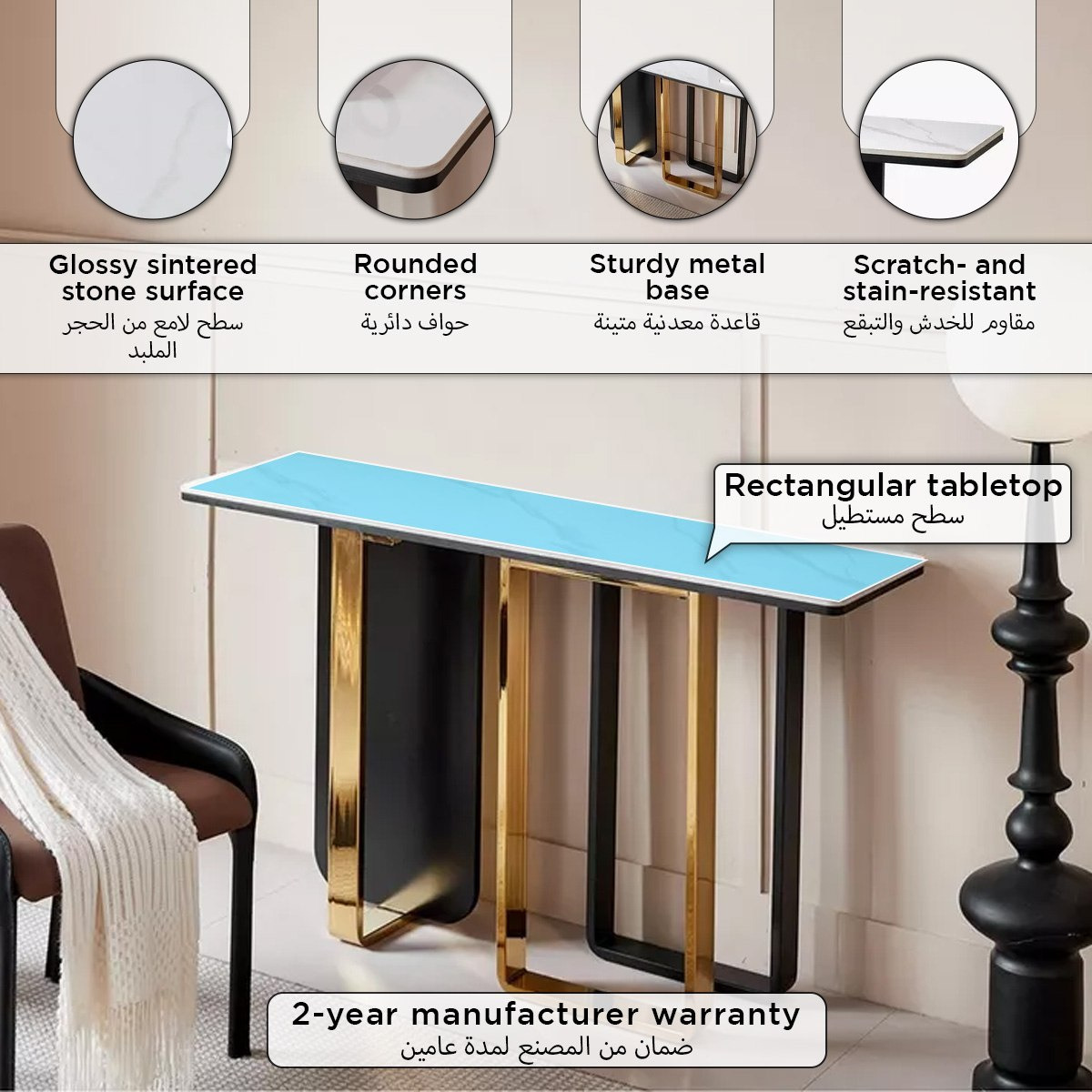 Maddox Trunks Sintered Stone Console Table-hbxfurniture-tablesandstands-consoletables-image-4