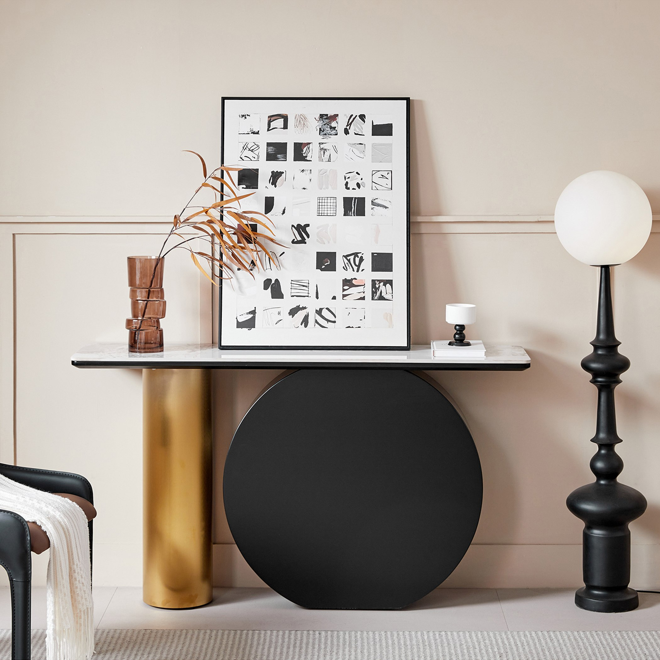 Bassett Sintered Stone Console Table-hbxfurniture-tablesandstands-consoletables-image-1